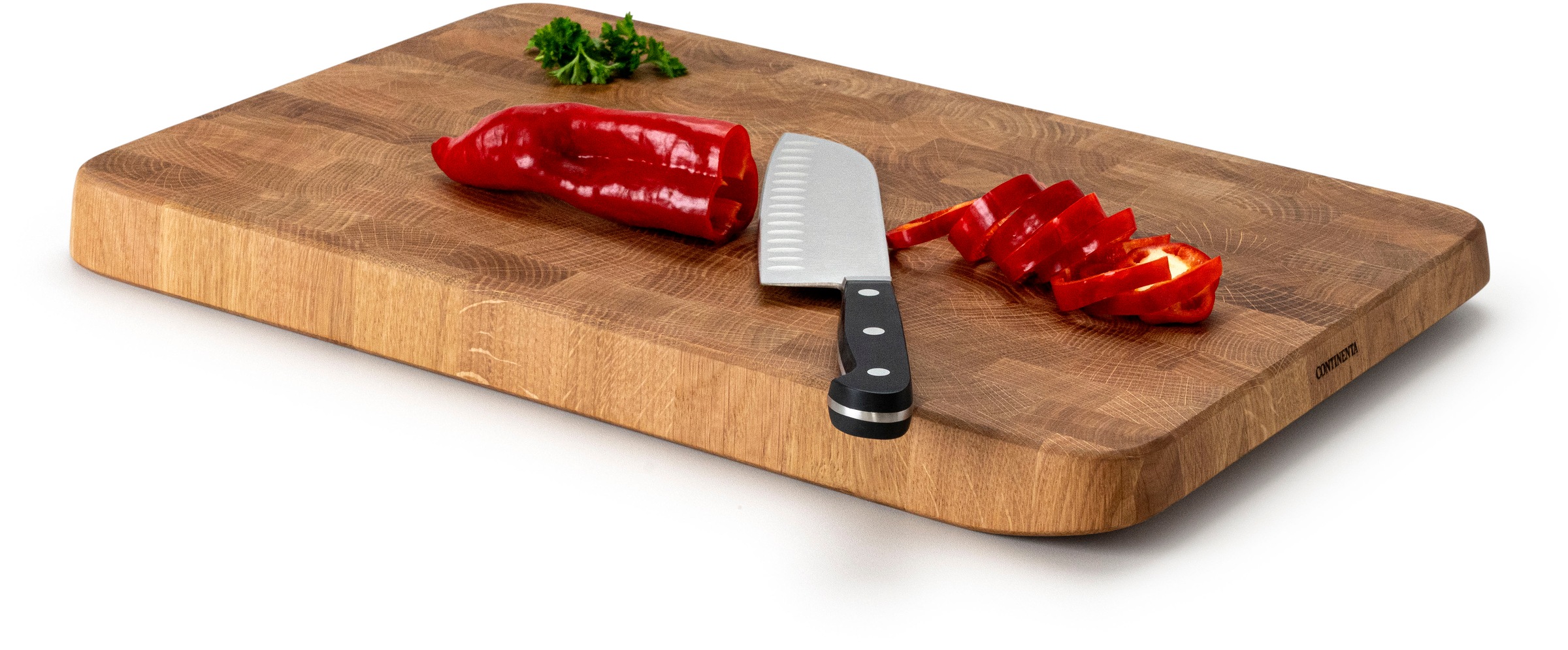 Continenta Schneidebrett »Hackbrett aus Stirnholz« 46x30x3,5 cm, hochwertige Qualität