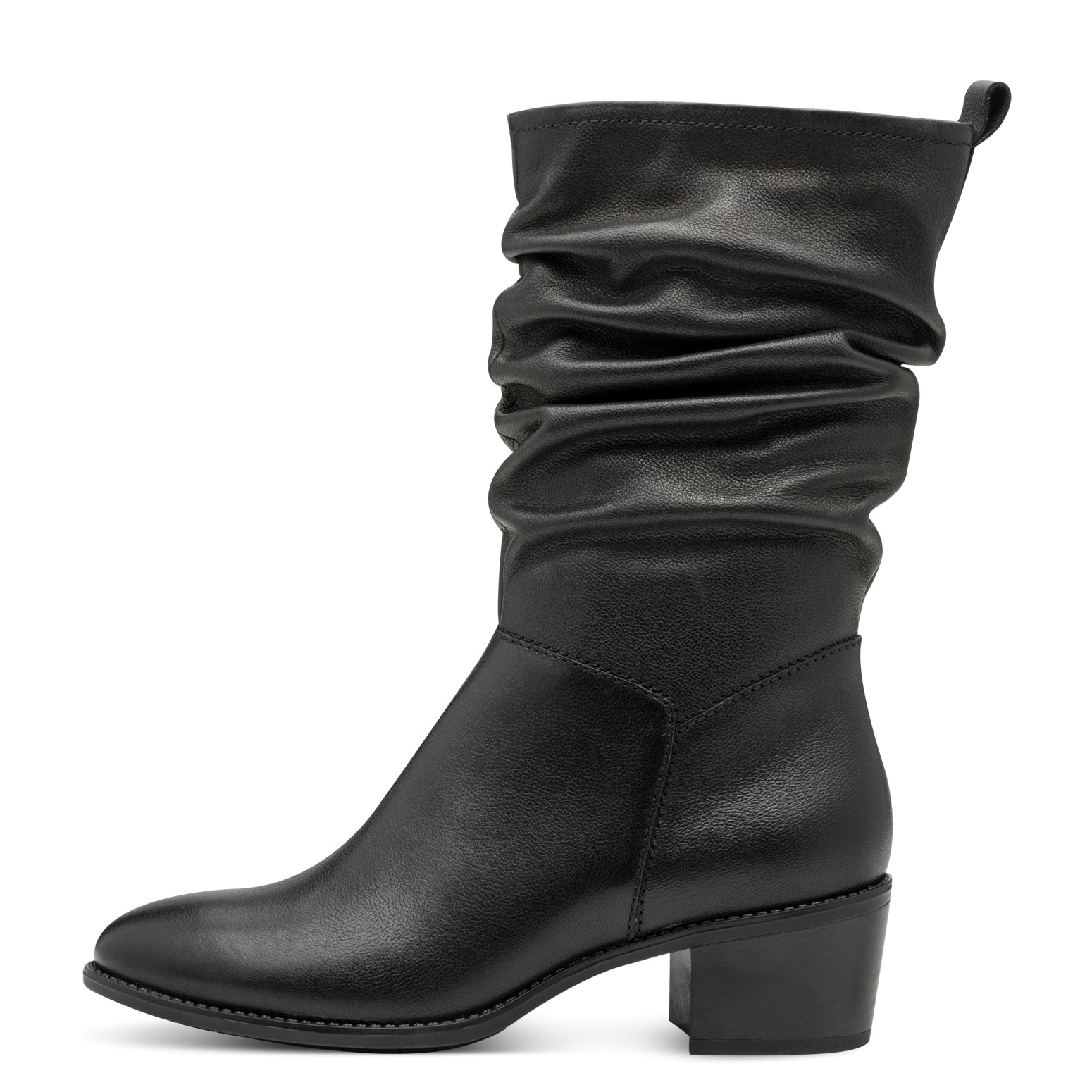 Tamaris Stiefel, Blockabsatz, Kurzstiefel mit Falten am slouchy Schaft