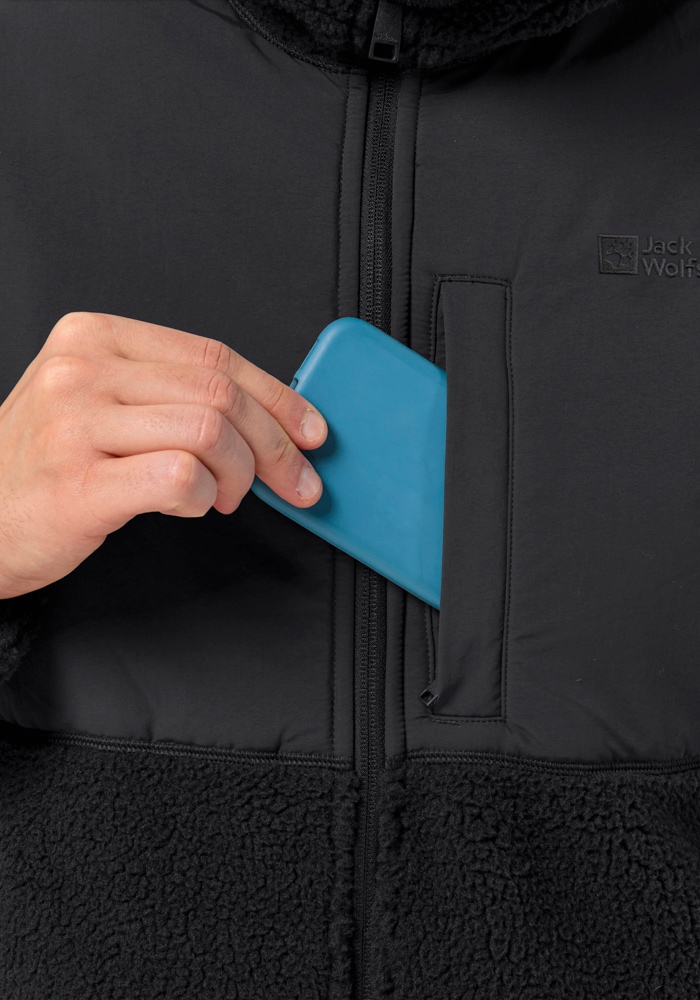 Jack Wolfskin Fleecejacke »FELSLICHT HOODED JKT M«, mit Kapuze