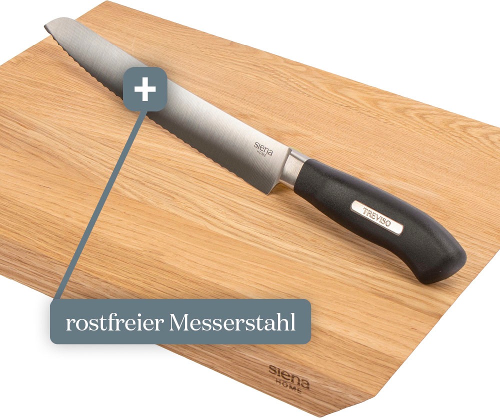 Siena Home Brotmesser »TREVISO«, (1 tlg.), mit zackigem Wellenschliff, ideal für Brot, 21 cm
