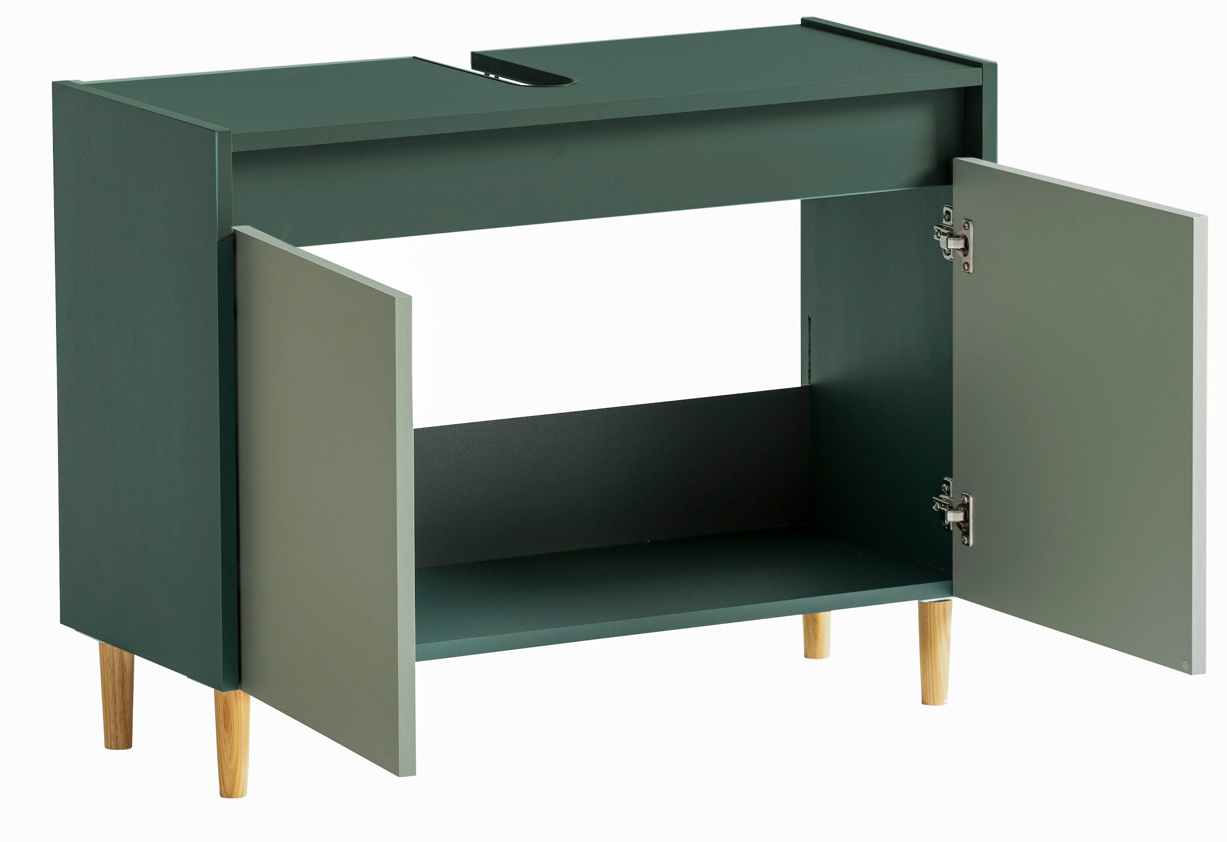 Schildmeyer Waschbeckenunterschrank »Lovis, Breite 80 cm«, Metallbeschläge, Möbelfüße aus Massivholz