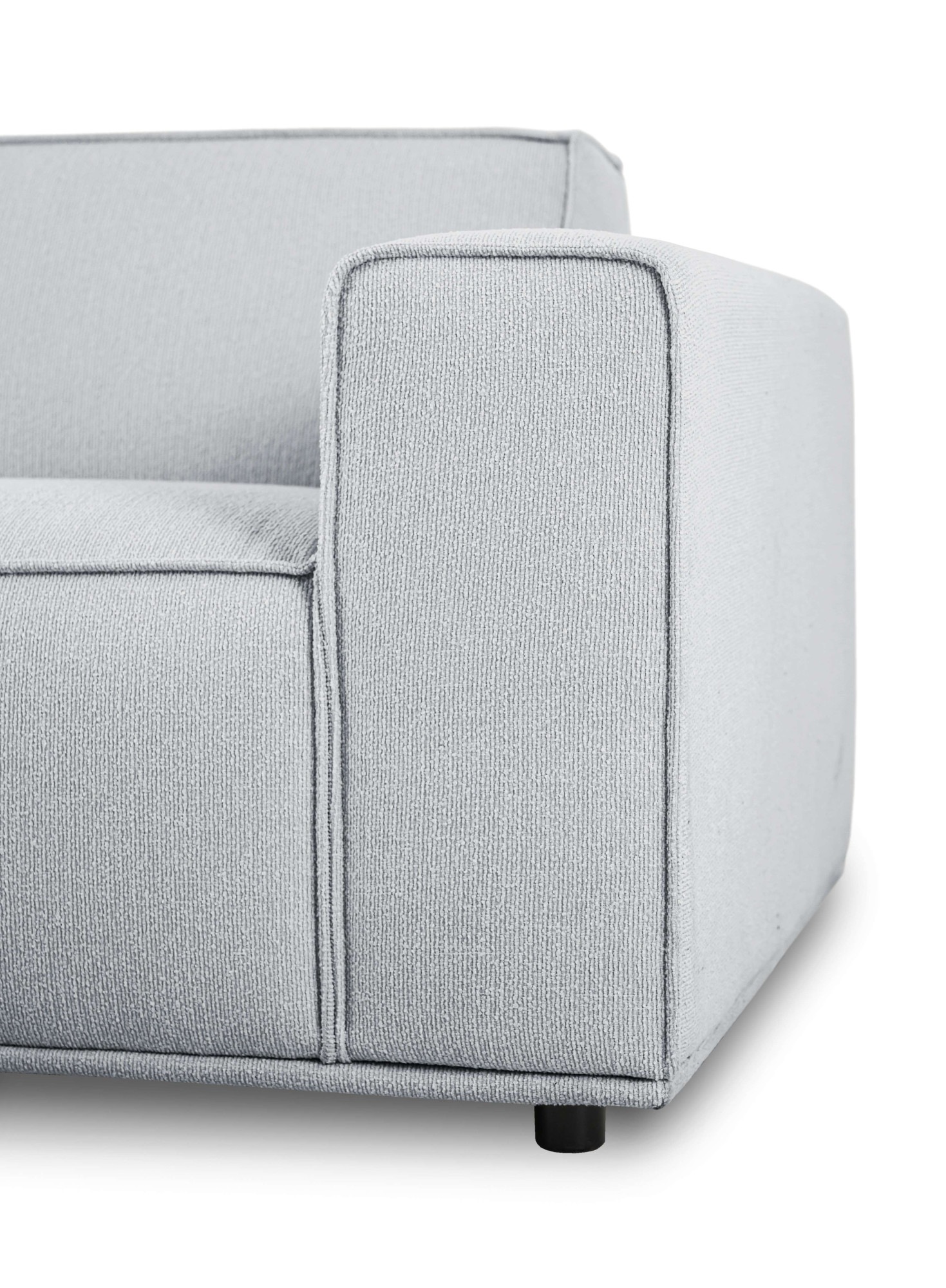 Home affaire Ecksofa »Avelin, 228 cm, L-Form, Chenille, Struktur-Boucle«, mit Wellenunterfederung, Kedernaht, bodentief, Skandi-Design