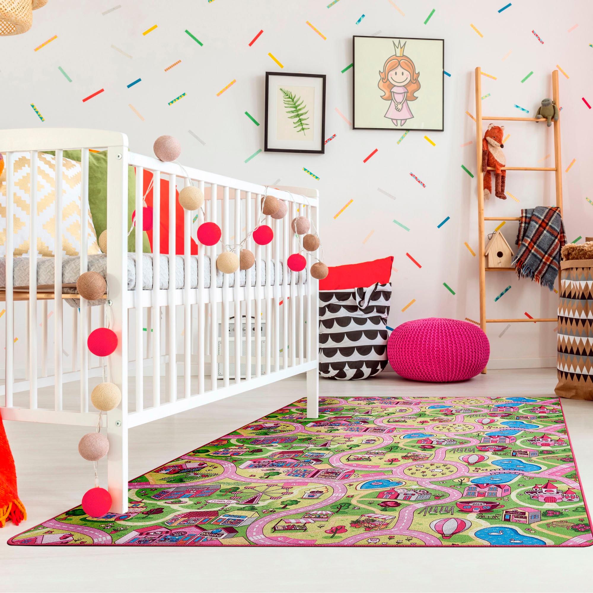 Andiamo Kinderteppich »Straße Lagerräumung«, rechteckig, 5 mm Höhe, Straßen-Spiel-Teppich, Sonderposten, für Mädchen & Jungen