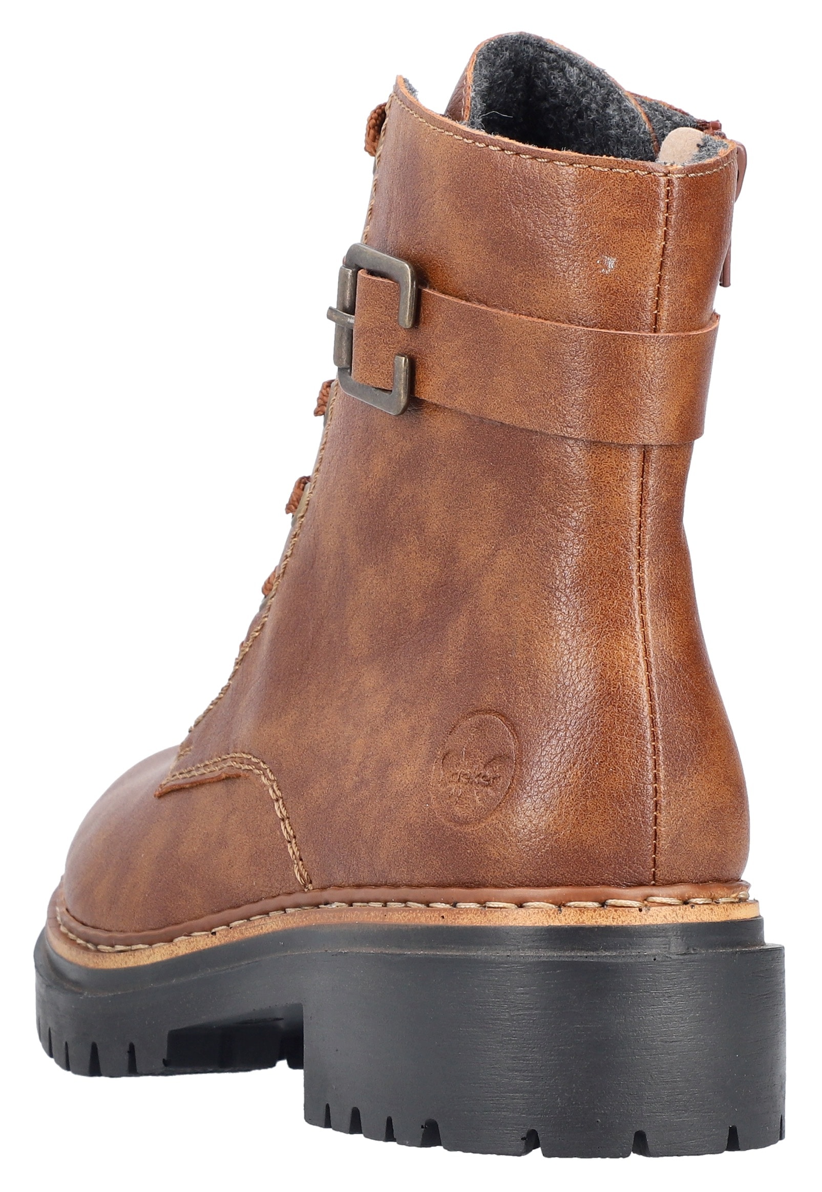 Rieker Schnürboots, Winterstiefel, Boots mit kontrastfarbener Rahmennaht