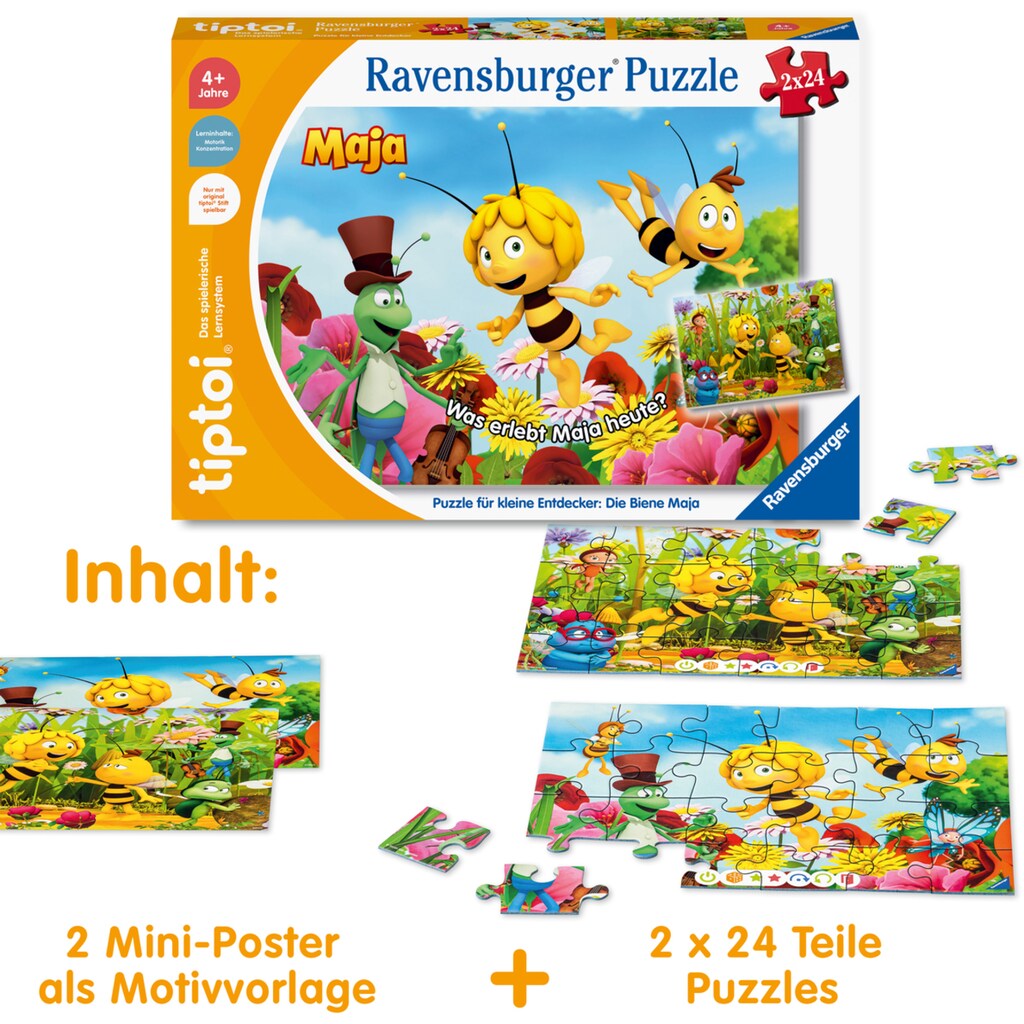 Ravensburger Puzzle »tiptoi® Puzzle für kleine Entdecker: Die Biene Maja«