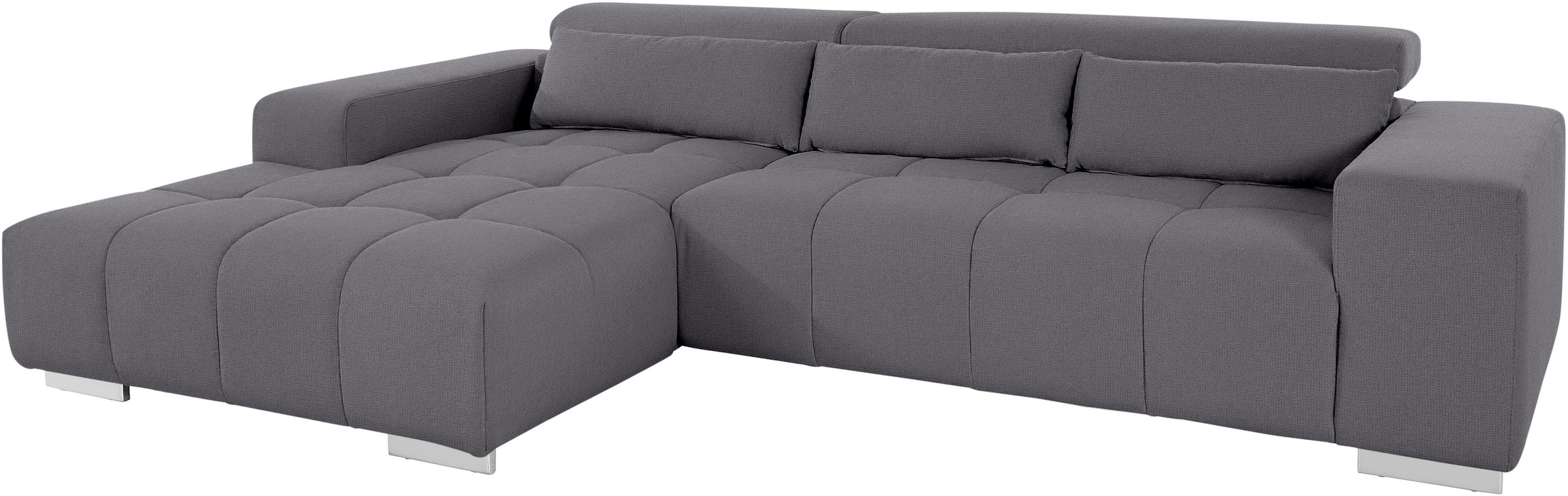 COTTA Ecksofa »Orion L-Form«, mit Kopfteilverstellung & 3 Nierenkissen
