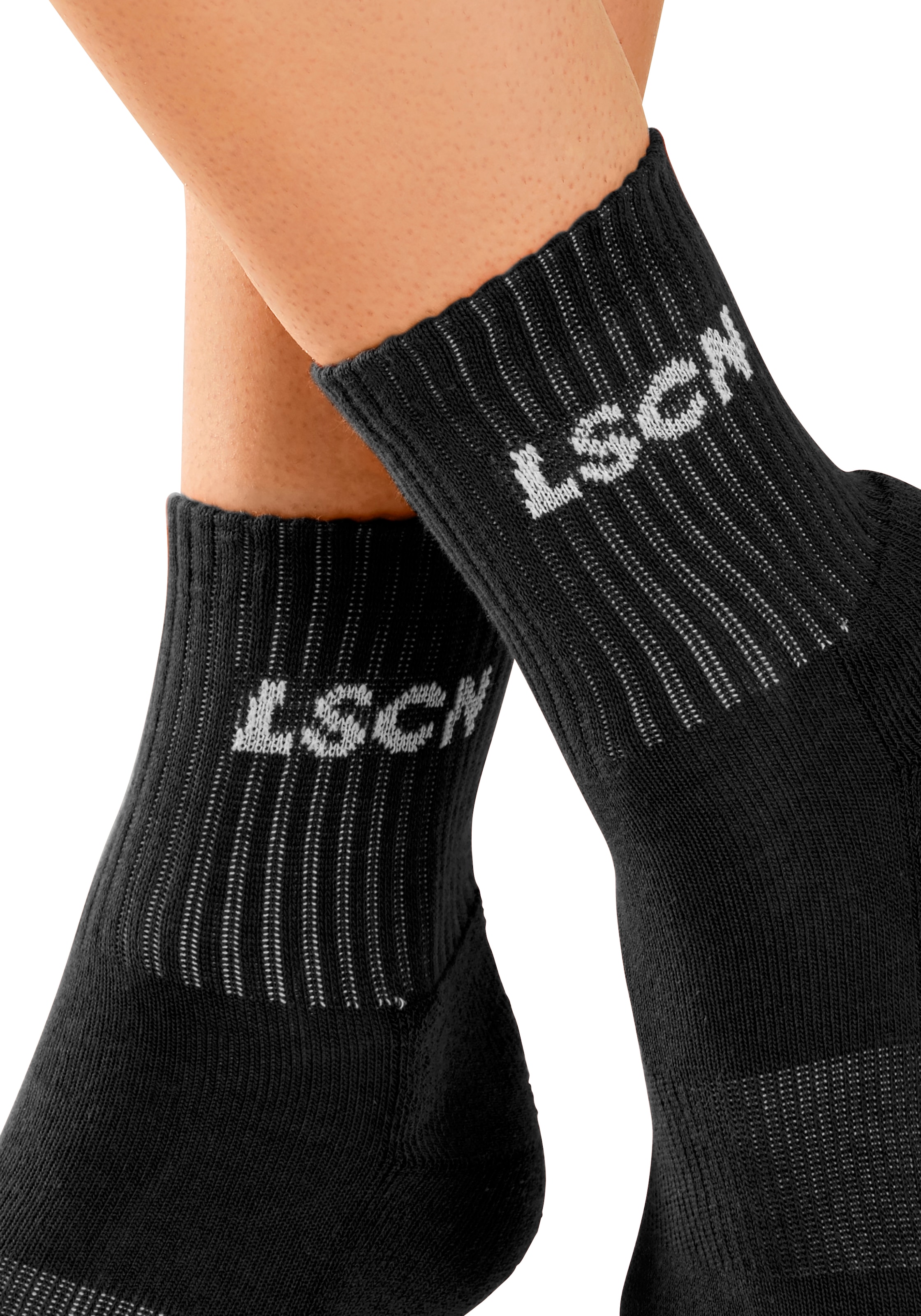 LSCN by LASCANA Tennissocken Packung, 2 Paar tlg. mit  Halbfußfrottee