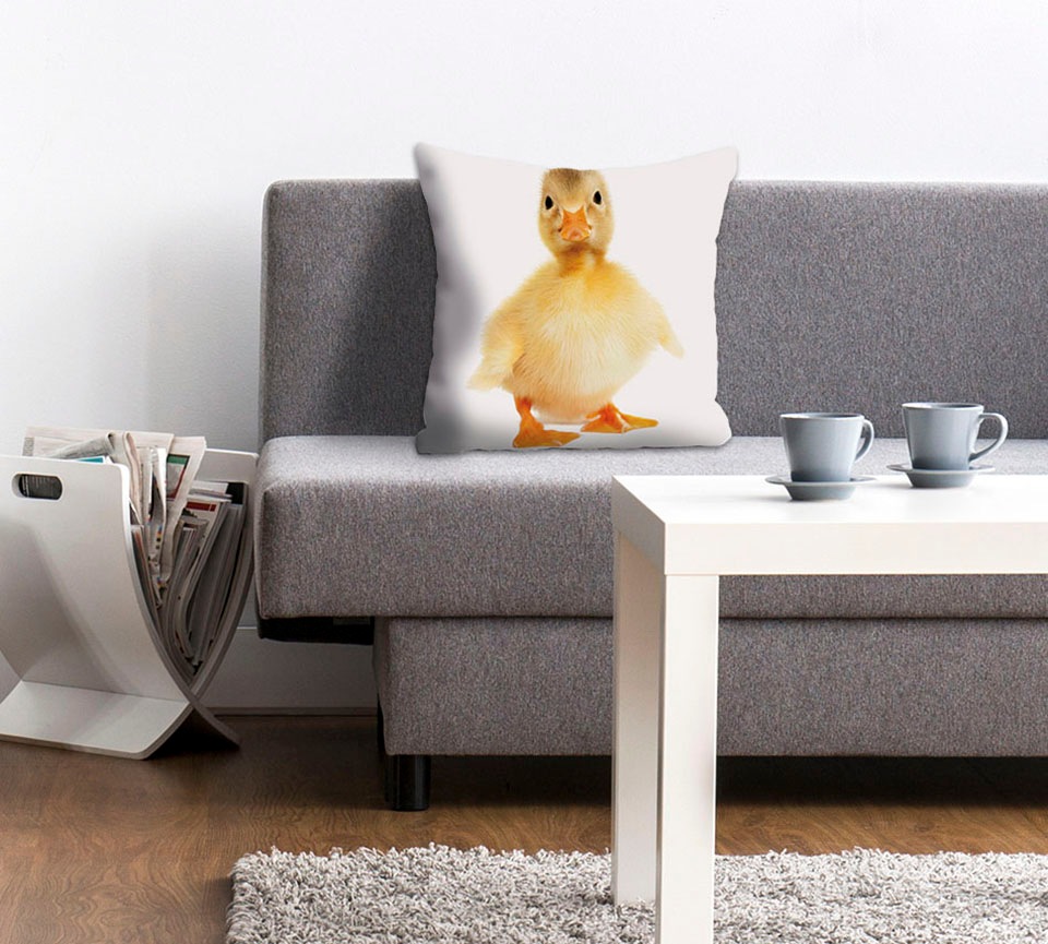 queence Dekokissen »Manuel«, Kissenhülle,Ente,Tiermotiv,Niedlich,Haustier,V günstig online kaufen