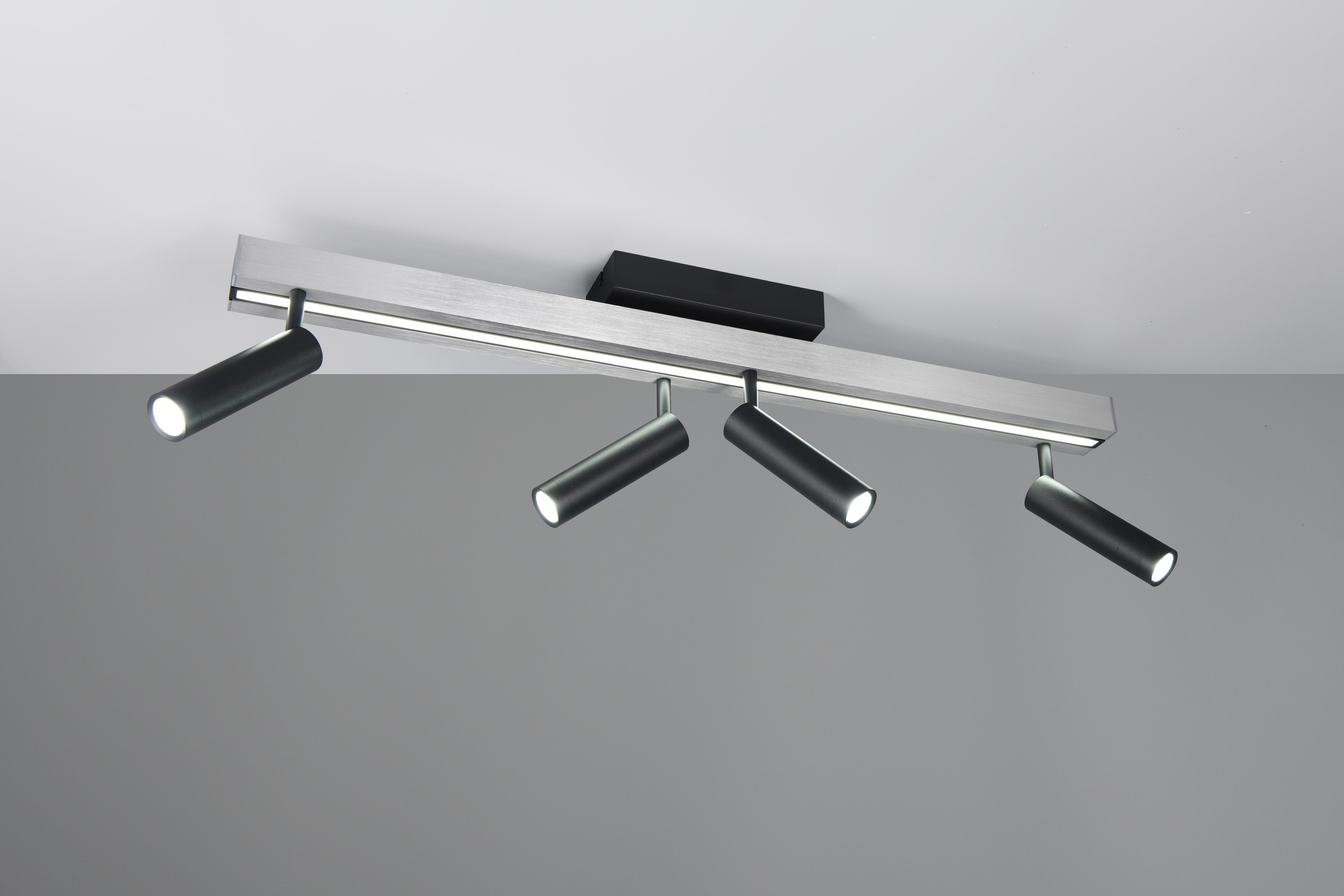TRIO Leuchten LED Deckenleuchte »ZENO ausziehbare LED Deckenlampe mit 4 verstellbaren Spots dimmbar CCT«, 4 flammig, Leuchtmittel LED-Board | LED fest integriert, getrennt schaltbare Spots, Lichtfarbe einstellbar inkl Fernbedienung