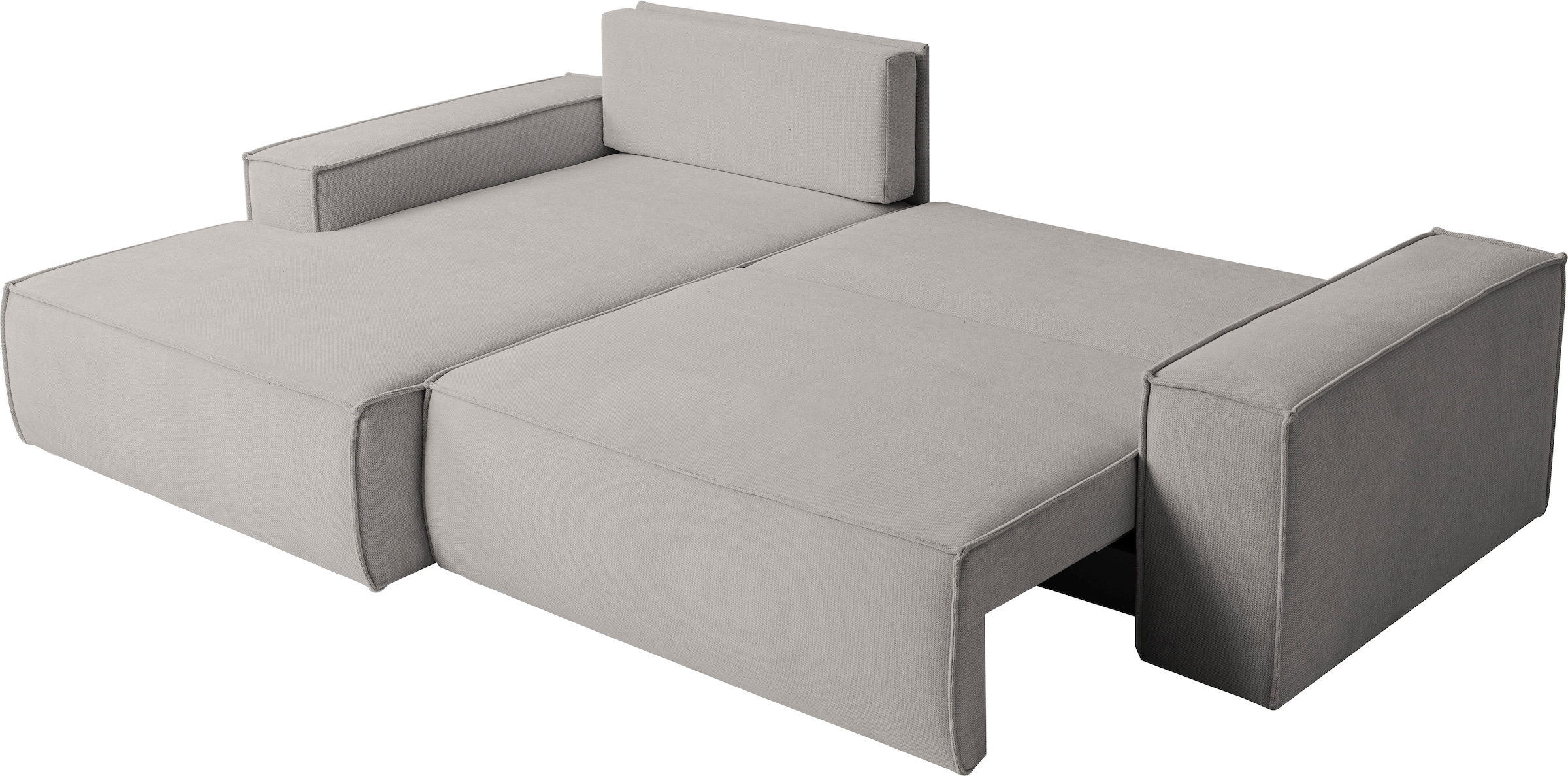 WERK2 Ecksofa »Treviso 267 x 165 cm mit Bett und Bettfunktion, bequem, viel Platz« Struktur HOLMS, L-Form, Schlaffunktion, Bettkasten