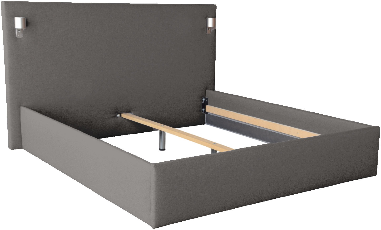 COLLECTION AB Polsterbett »Alcudia inkl. LED-Leuchten, erhältlich in der Breite 180x200cm« 3 Varianten: Rahmen, inkl. Lattenrost, Komplett-Set mit King-Matratze