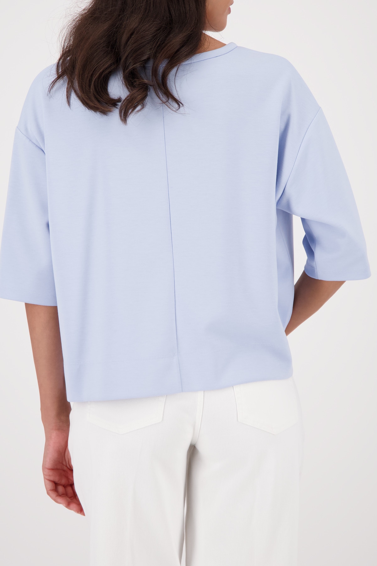 Monari Sweatshirt »Sweatshirt Basic Prägedruck«, Relaxed fit mit Präge-Emblem
