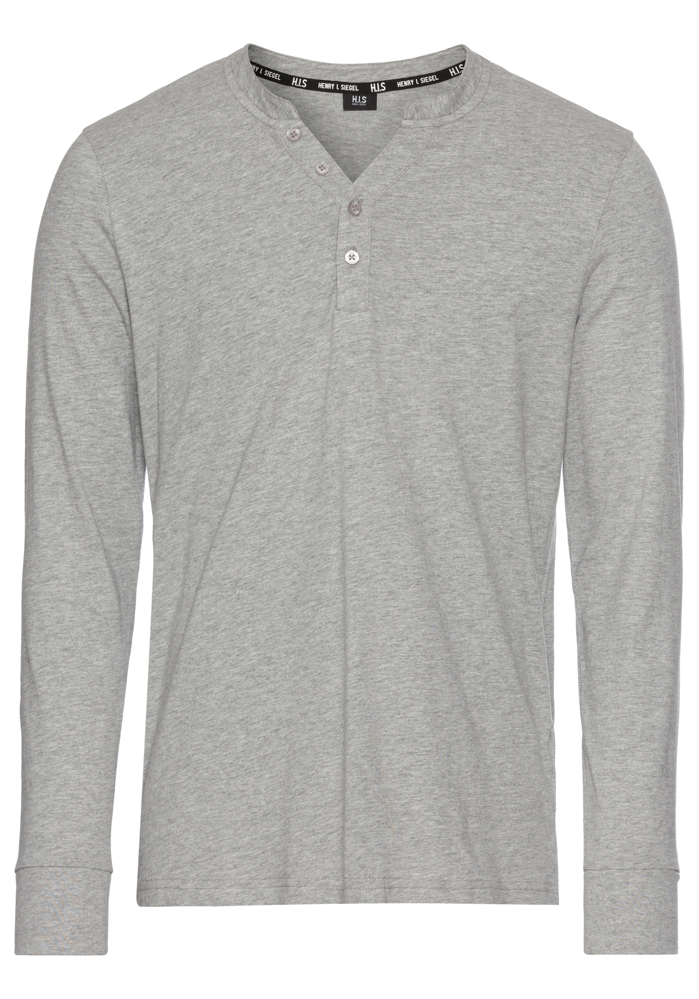 H.I.S Henleyshirt, (2-er Pack), mit Knopfleiste