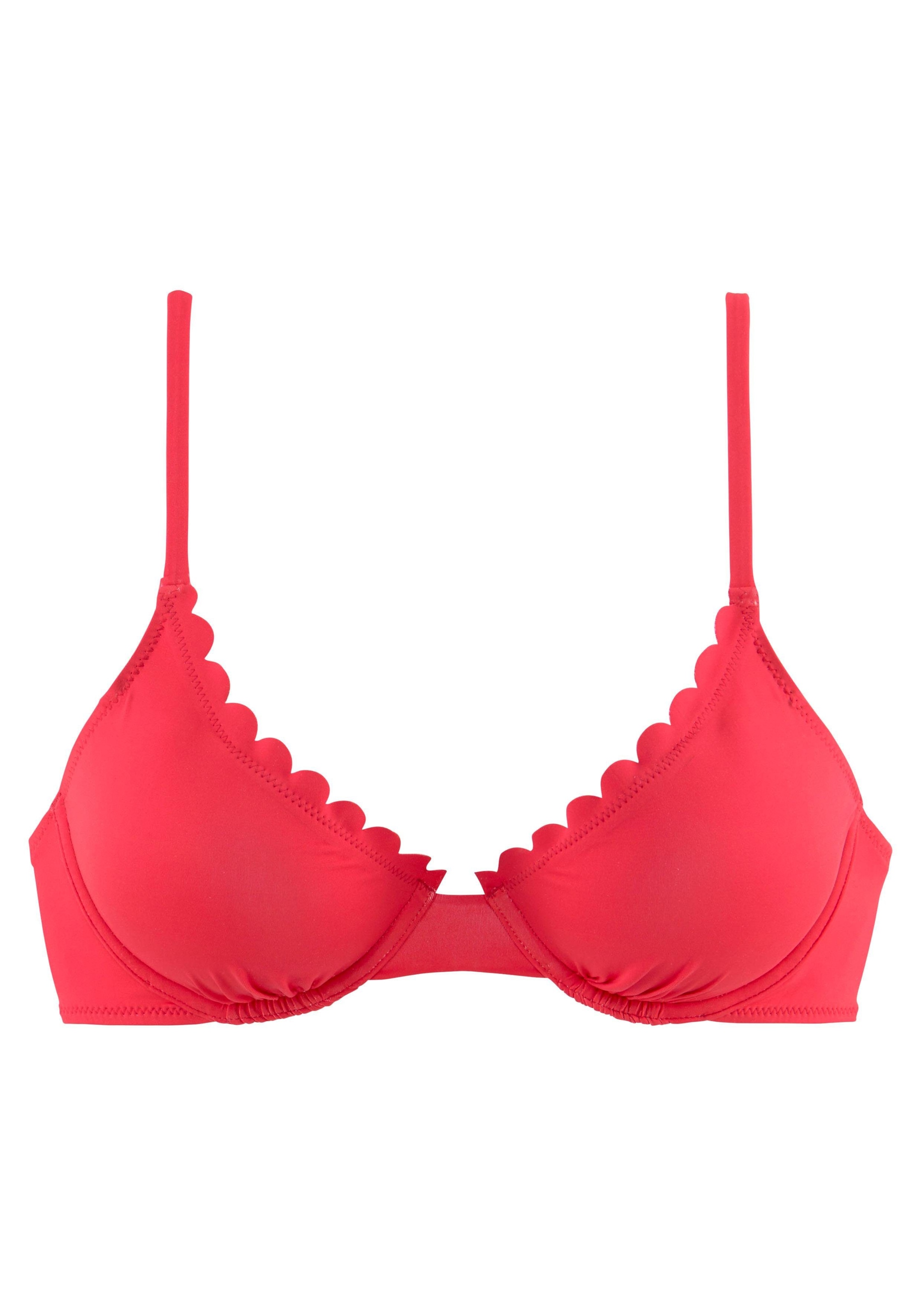 LASCANA Bügel-Bikini-Top »Scallop«, mit Wattierung