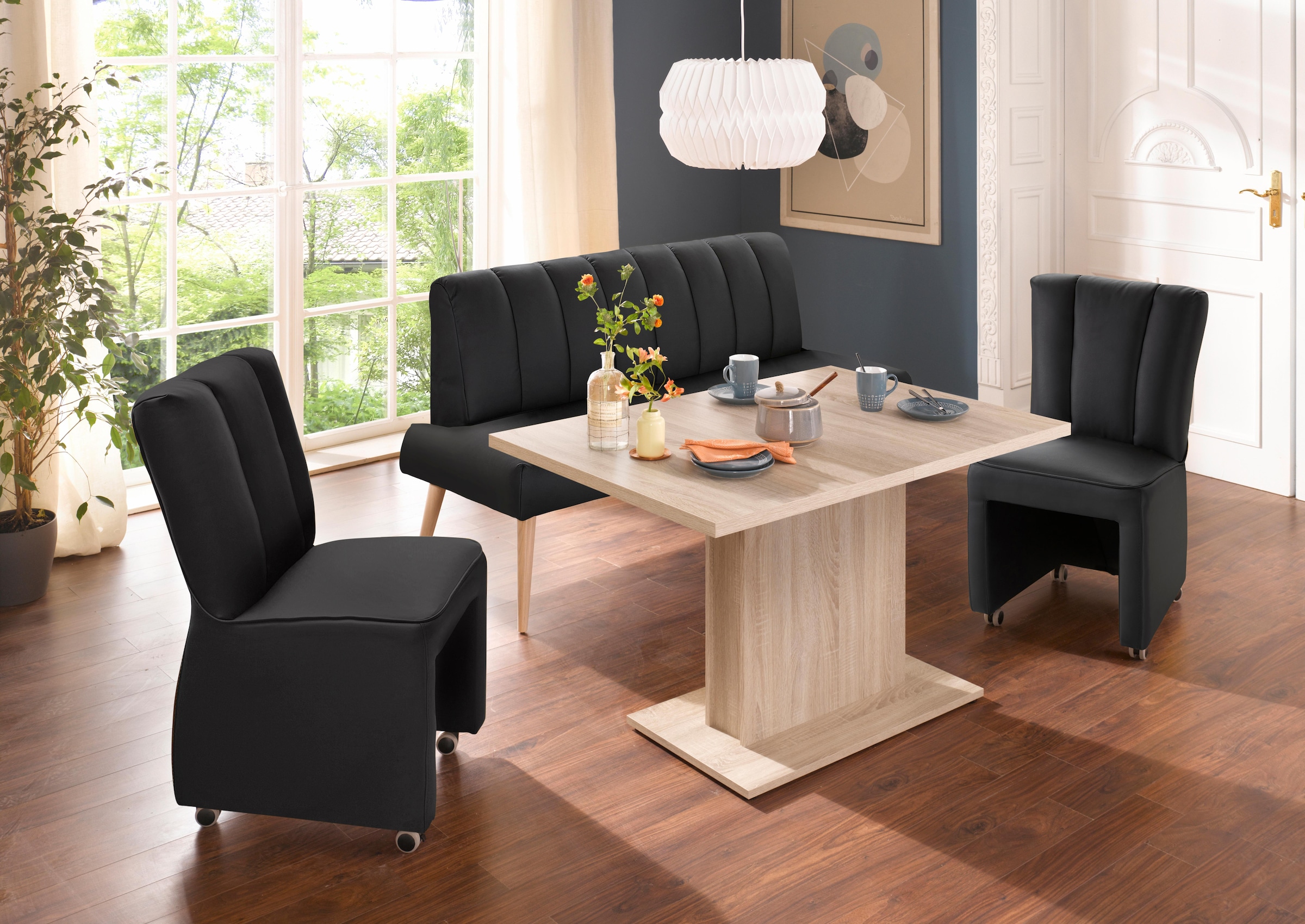 exxpo - sofa fashion Sessel »Costa, Loungesessel, Hochlehnsessel, auf Rollen, Komfortsitzhöhe 53cm«, kompakt und bequem, Breite 52 cm