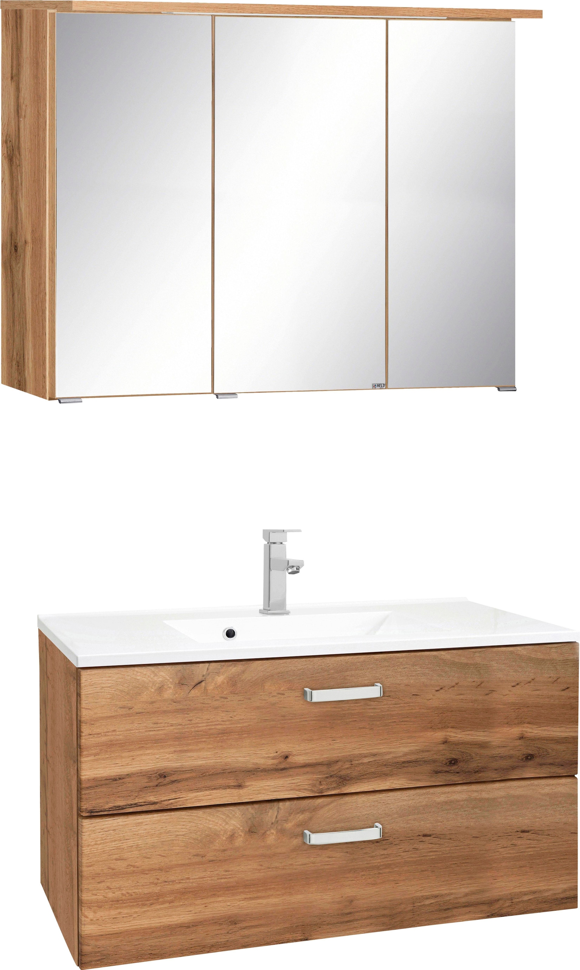 welltime Badmöbel-Set »Ravenna« 2 Stk. tlg. mit Soft-Close Funktion günstig online kaufen