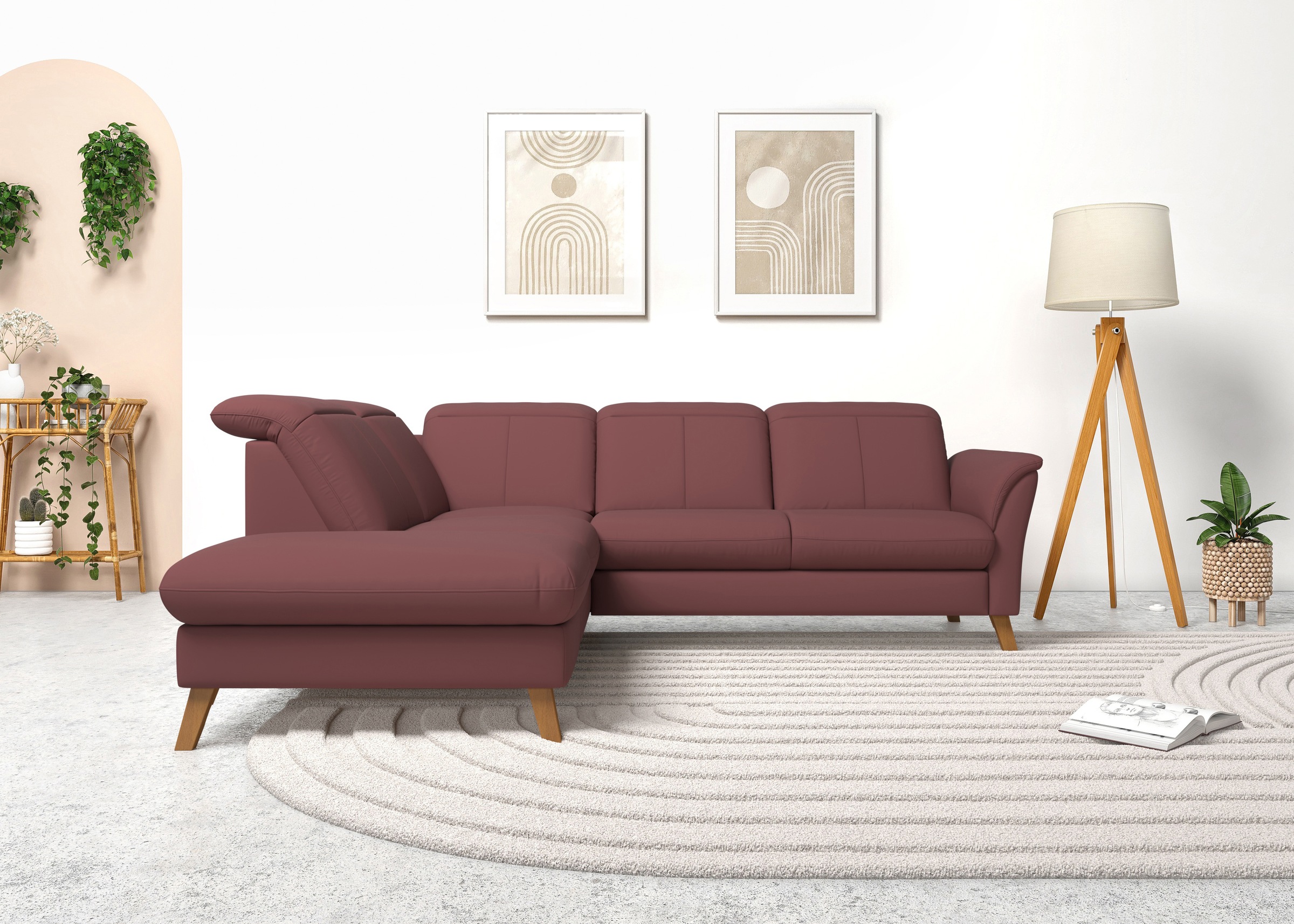 sit&more Ecksofa »Romero L-Form«, wahlweise mit oder ohne TV-Funktion, Bettfunktion, Bettkasten