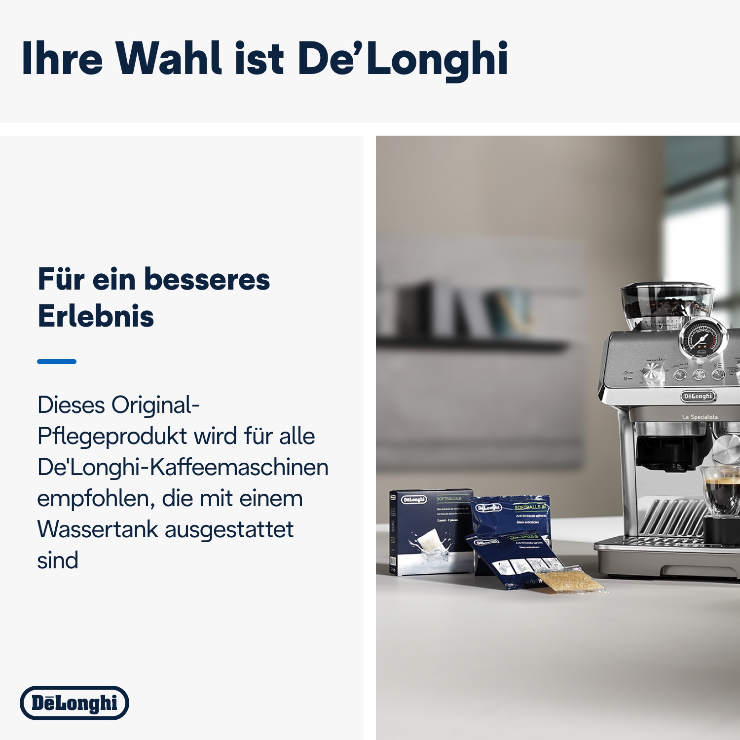 De'Longhi Entkalker »SoftBalls DLSC551«, 2 Stück / Packung