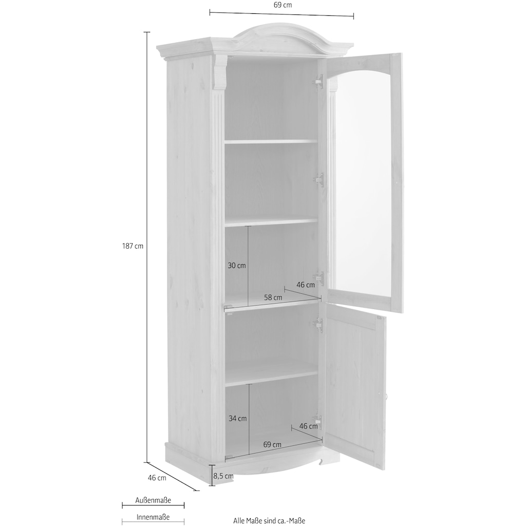 Home affaire Vitrine »Anna«, Breite 69 cm