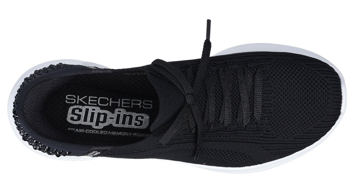 Skechers Slip-On Sneaker »ULTRA FLEX 3.0-SHINING GLITZ«, Komfortschuh, Slipper, Sneaker mit coolen Glitzer-Nieten