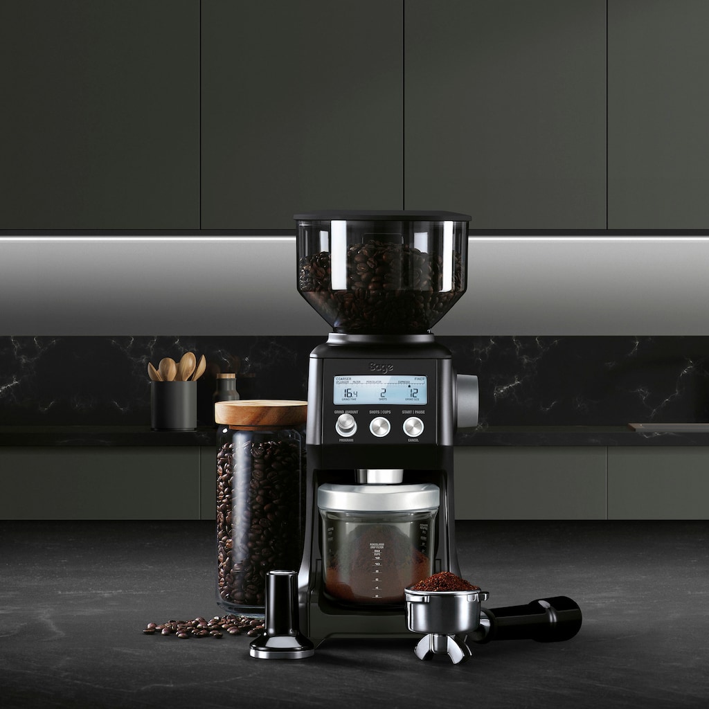 Sage Kaffeemühle »the Smart Grinder Pro SCG820BTR Black Truffle«, 240 W, Kegelmahlwerk, 450 g Bohnenbehälter