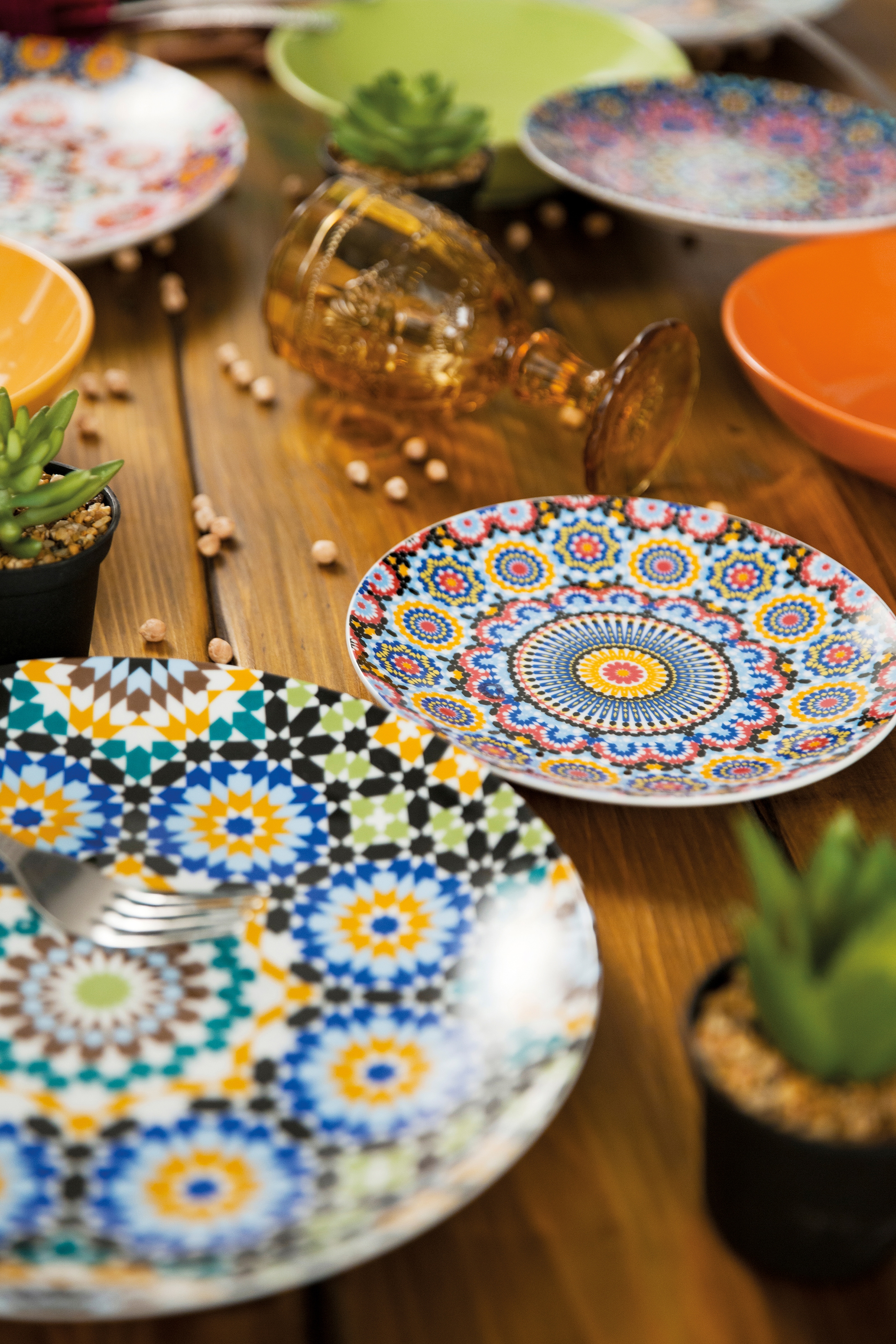 Villa d'Este Teller-Set »Geschirr-Set Marrakech«, (Set, 18 tlg.), Service, Tafelservice, 18 Teile, für 6 Personen