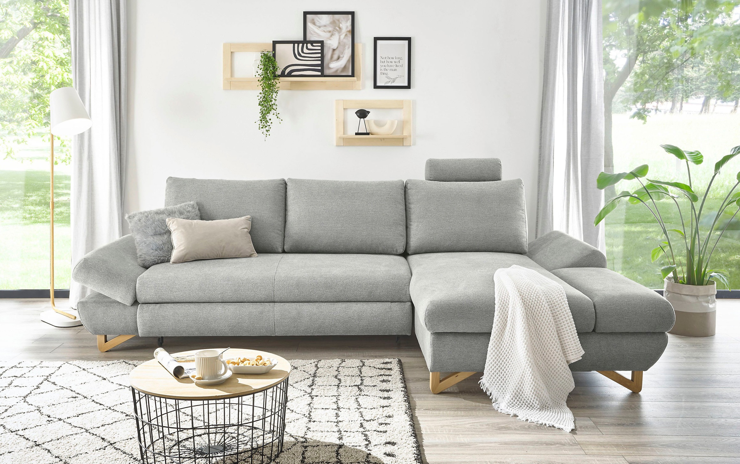 INOSIGN Ecksofa »City/Giron, L-Form,«, verstellbare Armlehnen mit Rasterfunktion