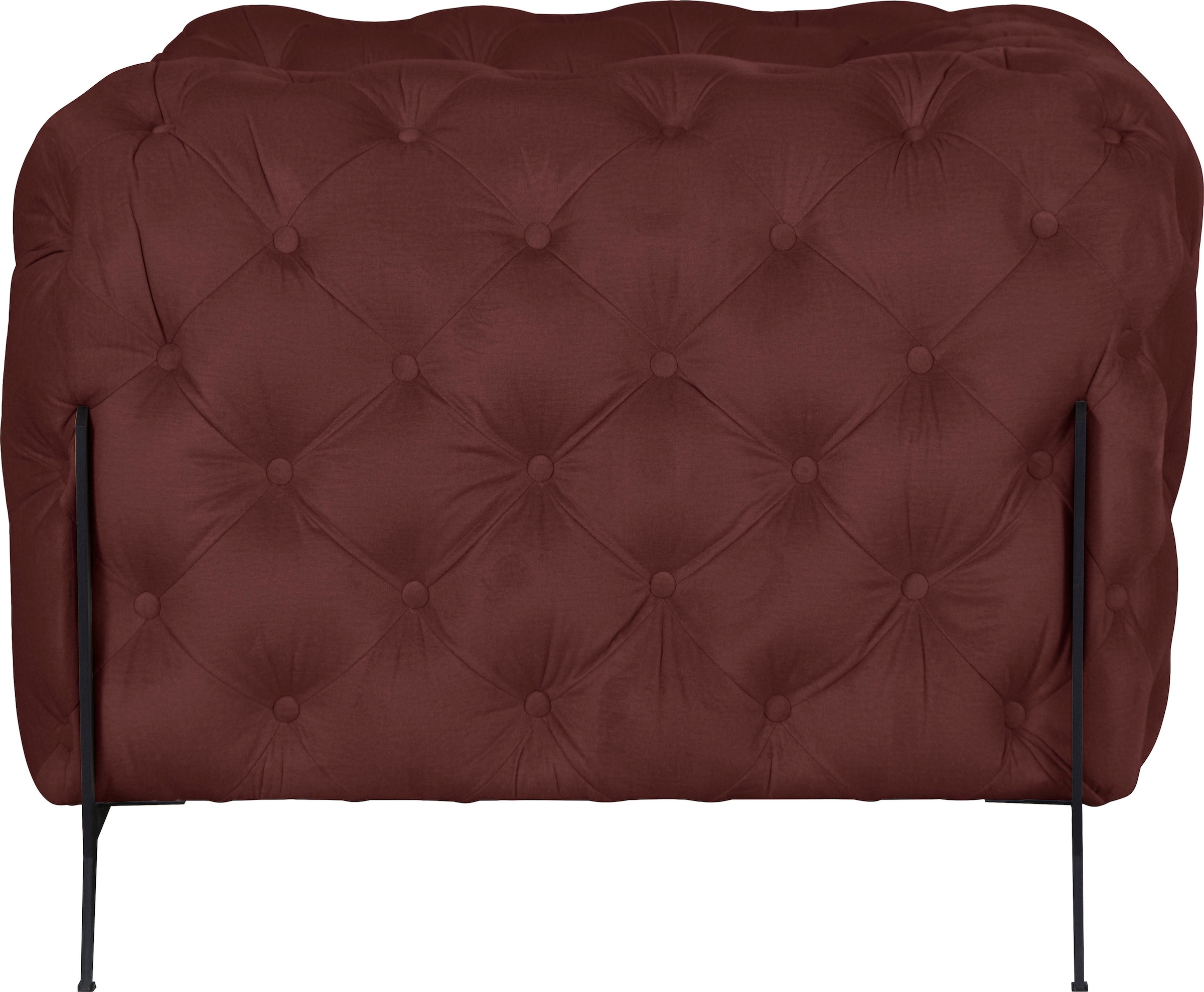 Leonique Chesterfield-Sessel »Amaury Sessel«, aufwändige Knopfheftung, moderne Chesterfield Optik, Fußfarbe wählbar