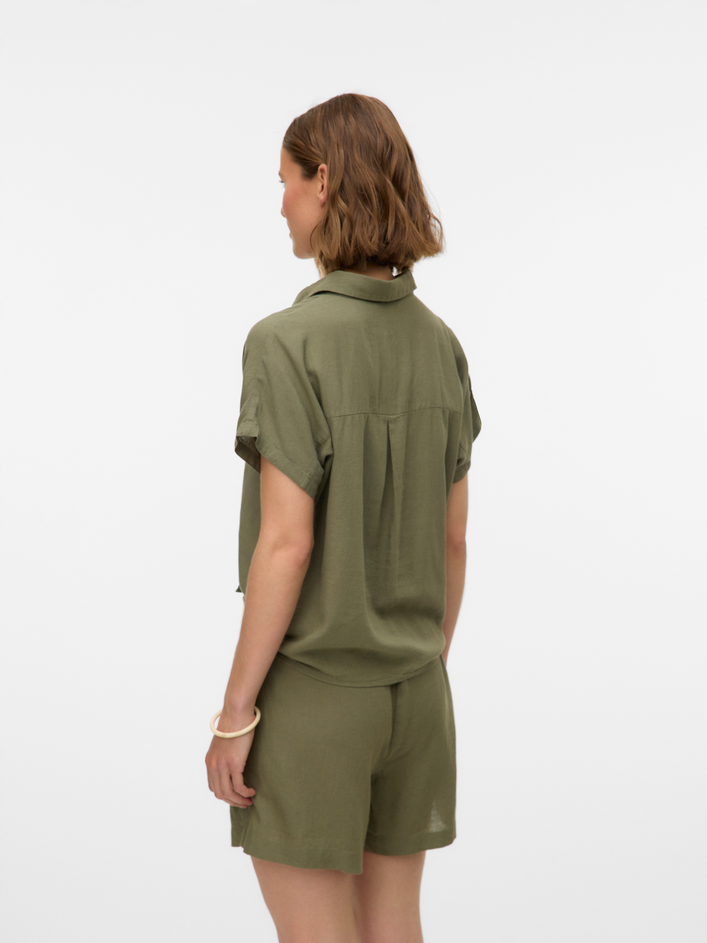 Vero Moda Kurzarmbluse »VMTHEA SS TIE SHIRT WVN NOOS«