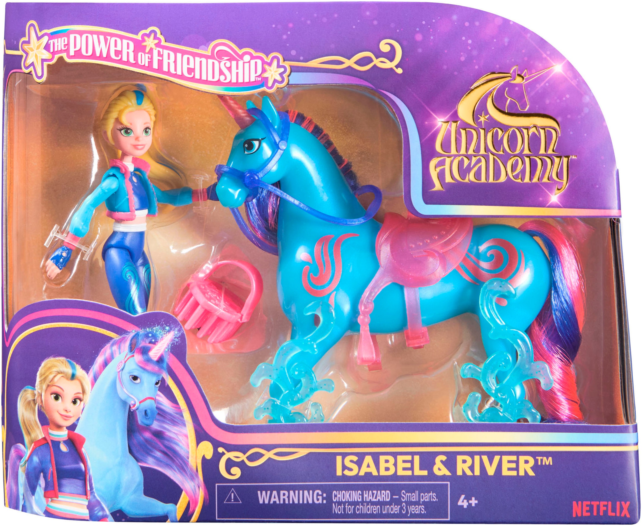 Spin Master Anziehpuppe »Unicorn Academy - Isabel & Einhorn River«, mit echter Mähne