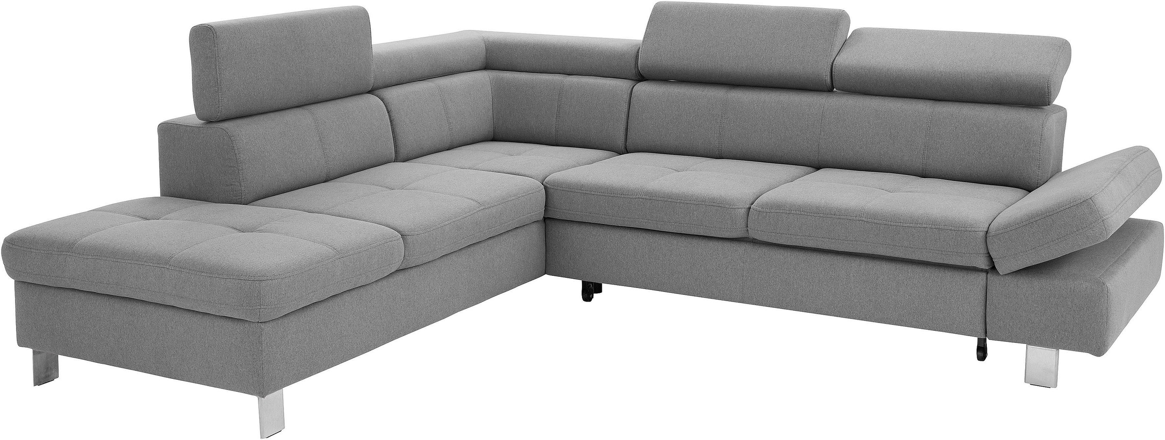 exxpo - sofa fashion Ecksofa »Fiji, L-Form«, mit Kopf- bzw. Rückenverstellung, wahlweise mit Bettfunktion
