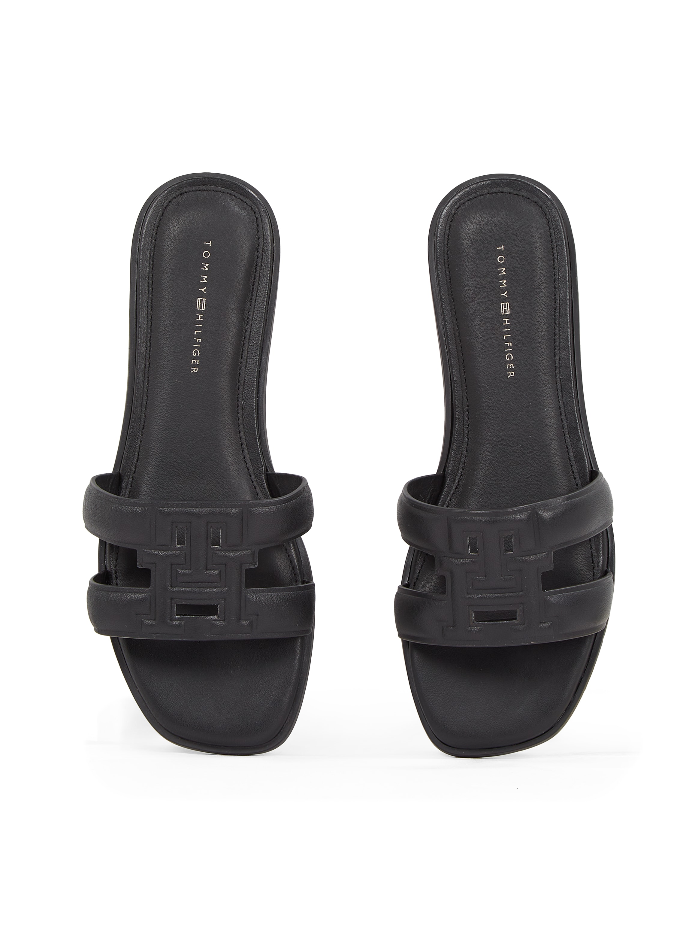 Tommy Hilfiger Pantolette »TH LOGO STRAP MULE«  Bequemschuh, Sommerschuh, Flats mit TH-Logo als Schnalle