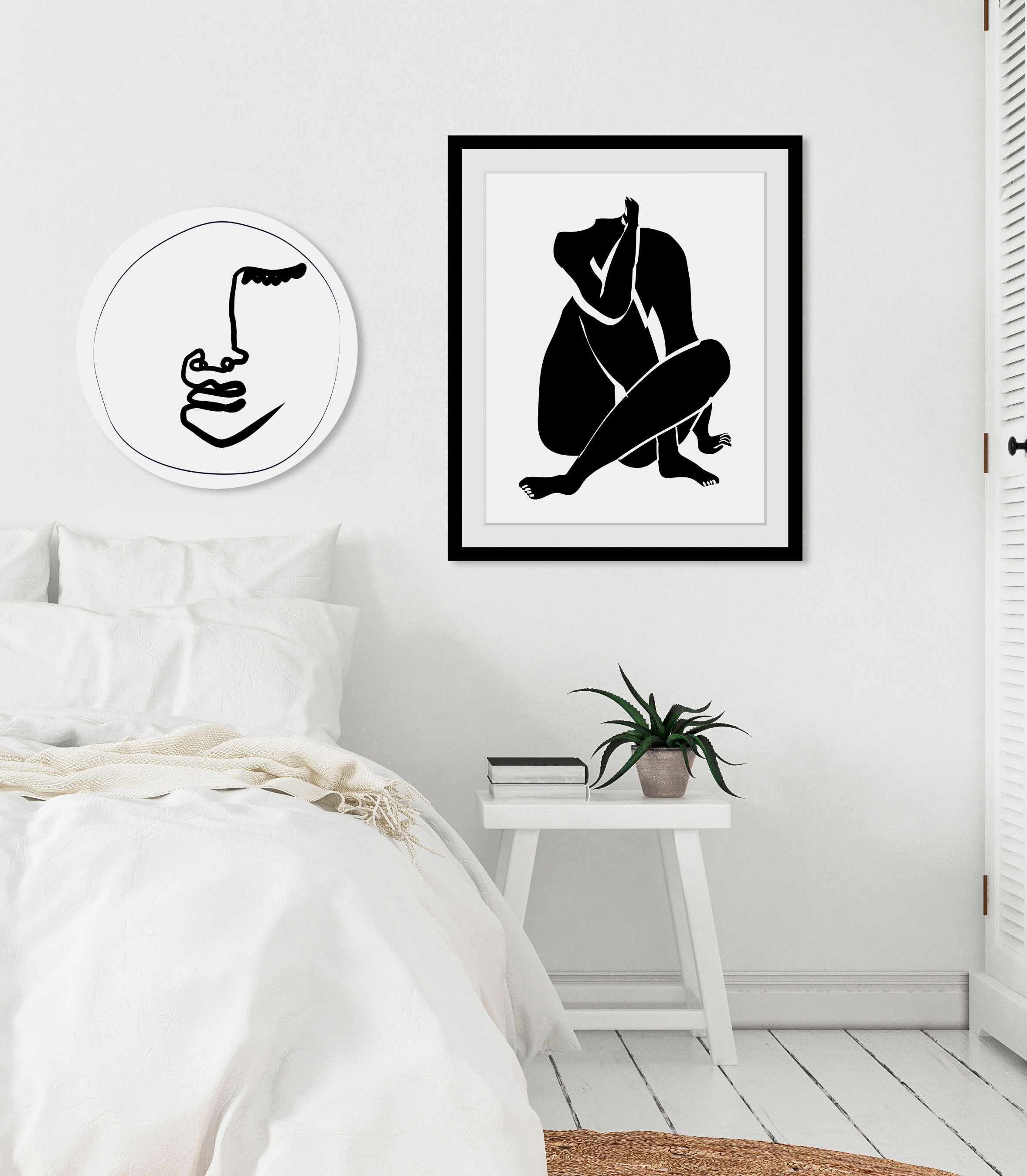 queence Bild »Kopflos«, Abstrakt-Kunst-Figuren-Zeichen, (1 St.), HD Premium günstig online kaufen