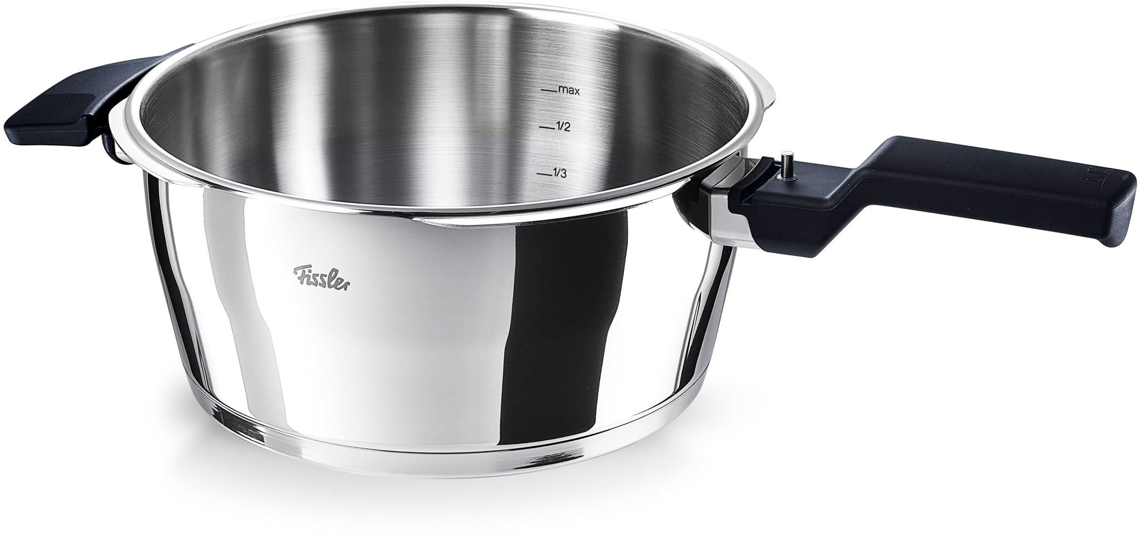 Fissler Schnellkochtopf »Vitaquick®«, Edelstahl 18/10, (Set, 3 tlg., 1 Schnellkochtopf 4,5 L, 1 Schnellbratpfanne 2,5 L, 1 Metalldeckel), Made in Germany