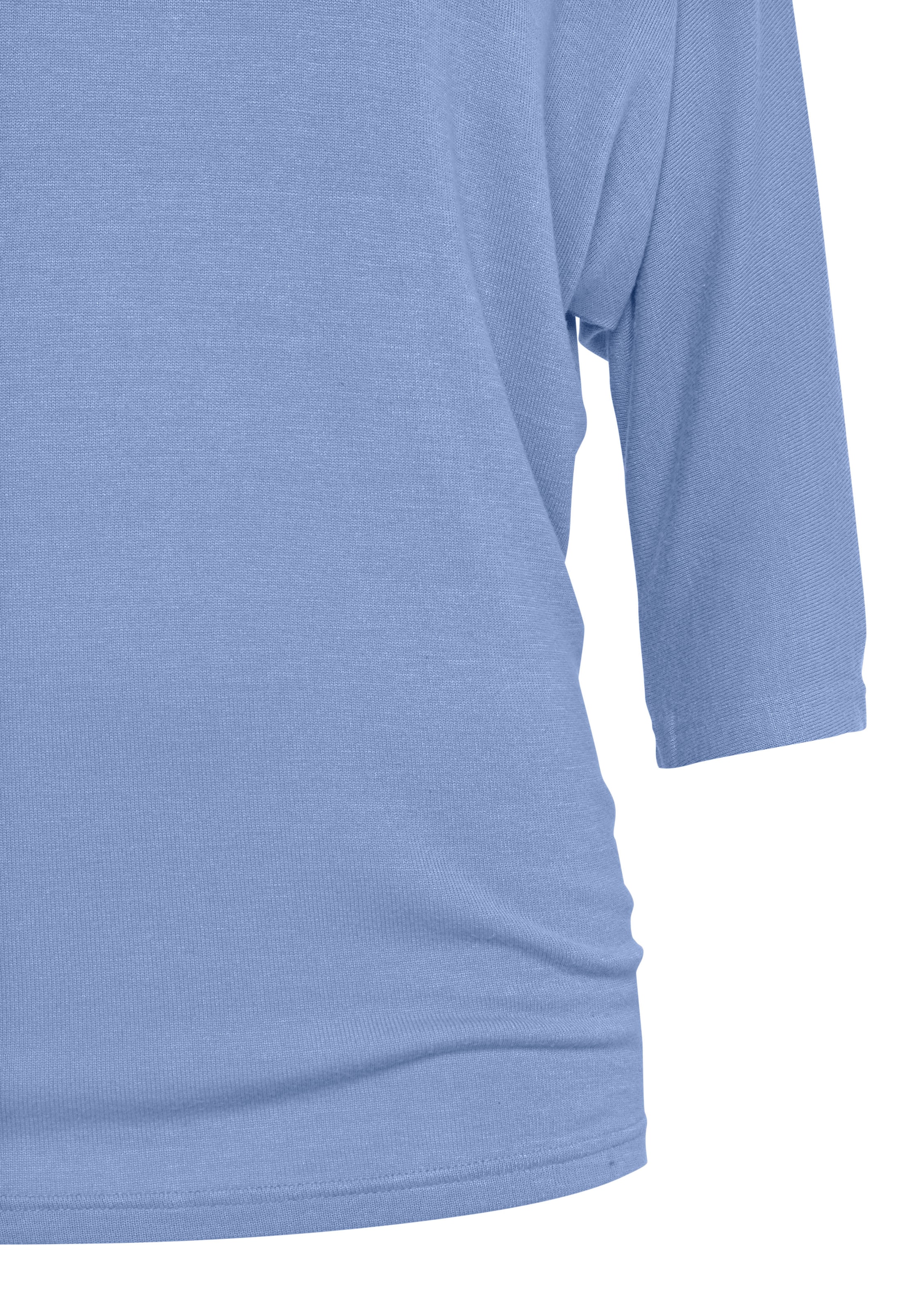 LASCANA 3/4-Arm-Shirt »mit Fledermausärmeln«, aus weicher Feinstrick- Qualität mit Viskose