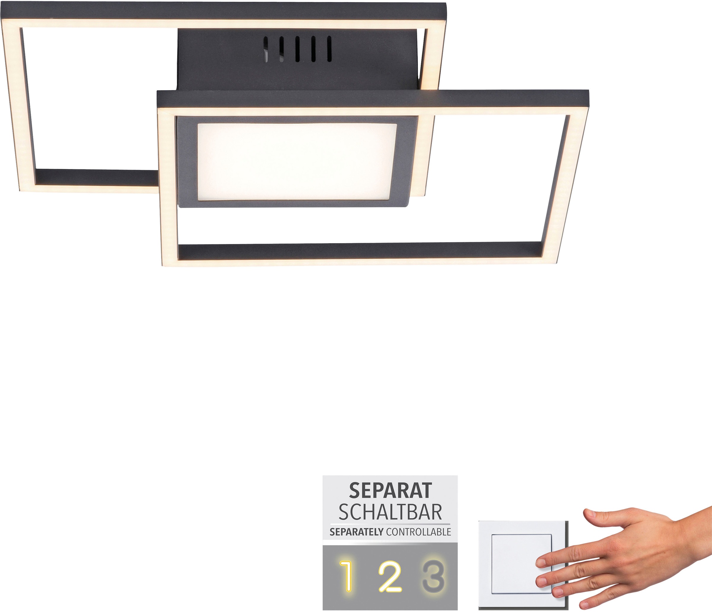 JUST LIGHT Deckenleuchte »ASMIN«, 1 flammig, Leuchtmittel LED-Board   LED f günstig online kaufen