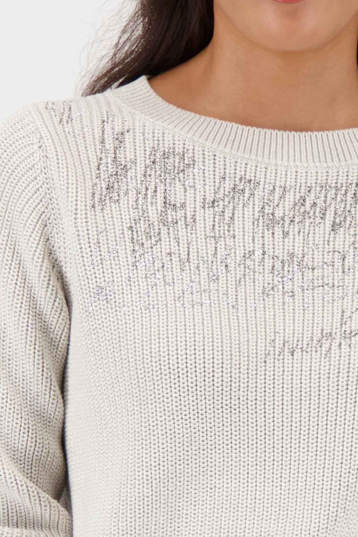 Monari Strickpullover »Pullover Schmuck + Lurex«