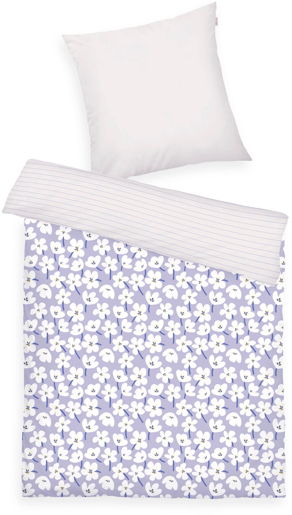 TOM TAILOR HOME Bettwäsche »FRESH FLOWERS 135x200cm, 155x220cm oder 200x220cm«, new bedroom, mit farbigem Markenreißverschluss