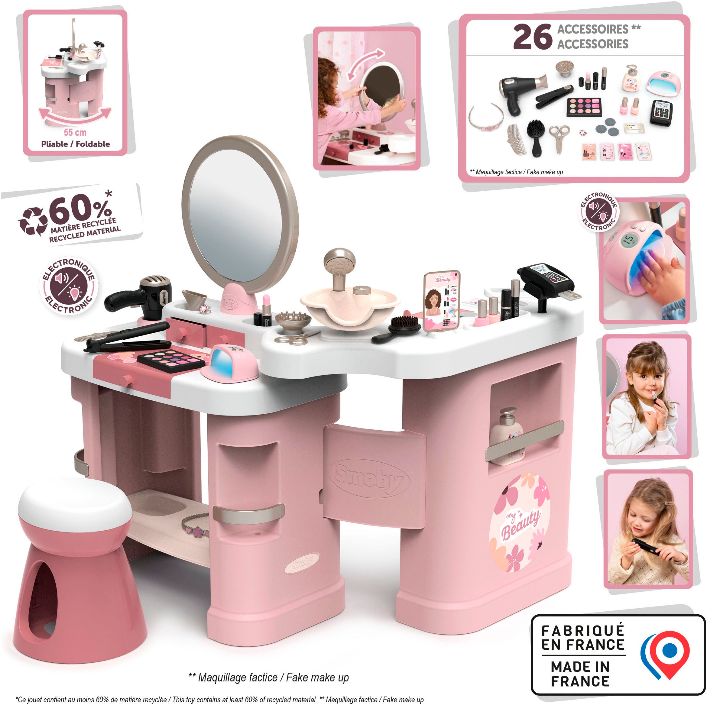 Smoby Schminktisch »My Beauty Center Kosmetikstudio«, mit Licht- und Soundfunktion
