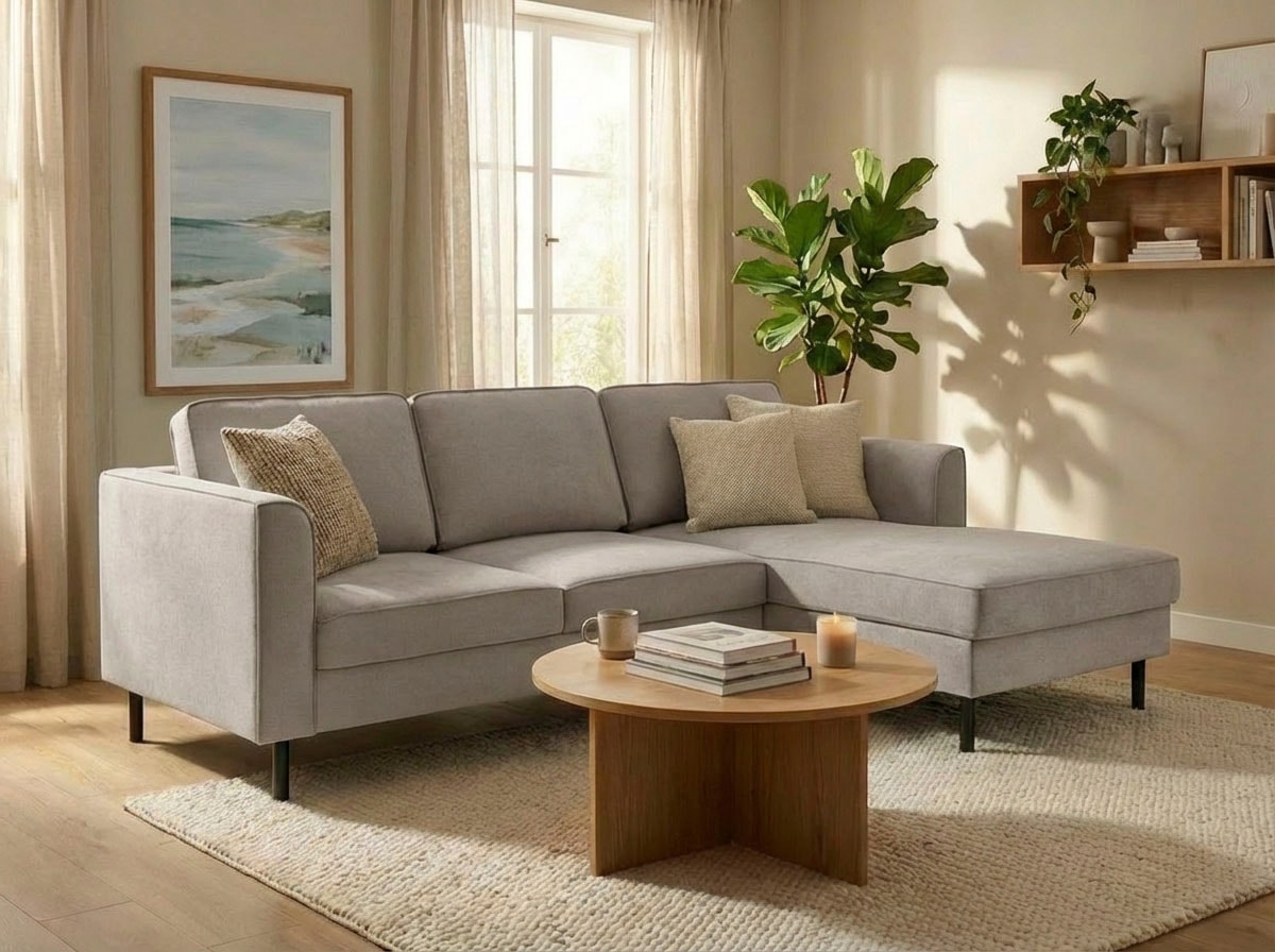 Home affaire Ecksofa »Booster II, whlw. mit Schlaffunktion & Bettkasten, Fuß schwarz« Recamiere beidseitig montierbar,L-Form, in Cord & Struktur LEO o. LINO