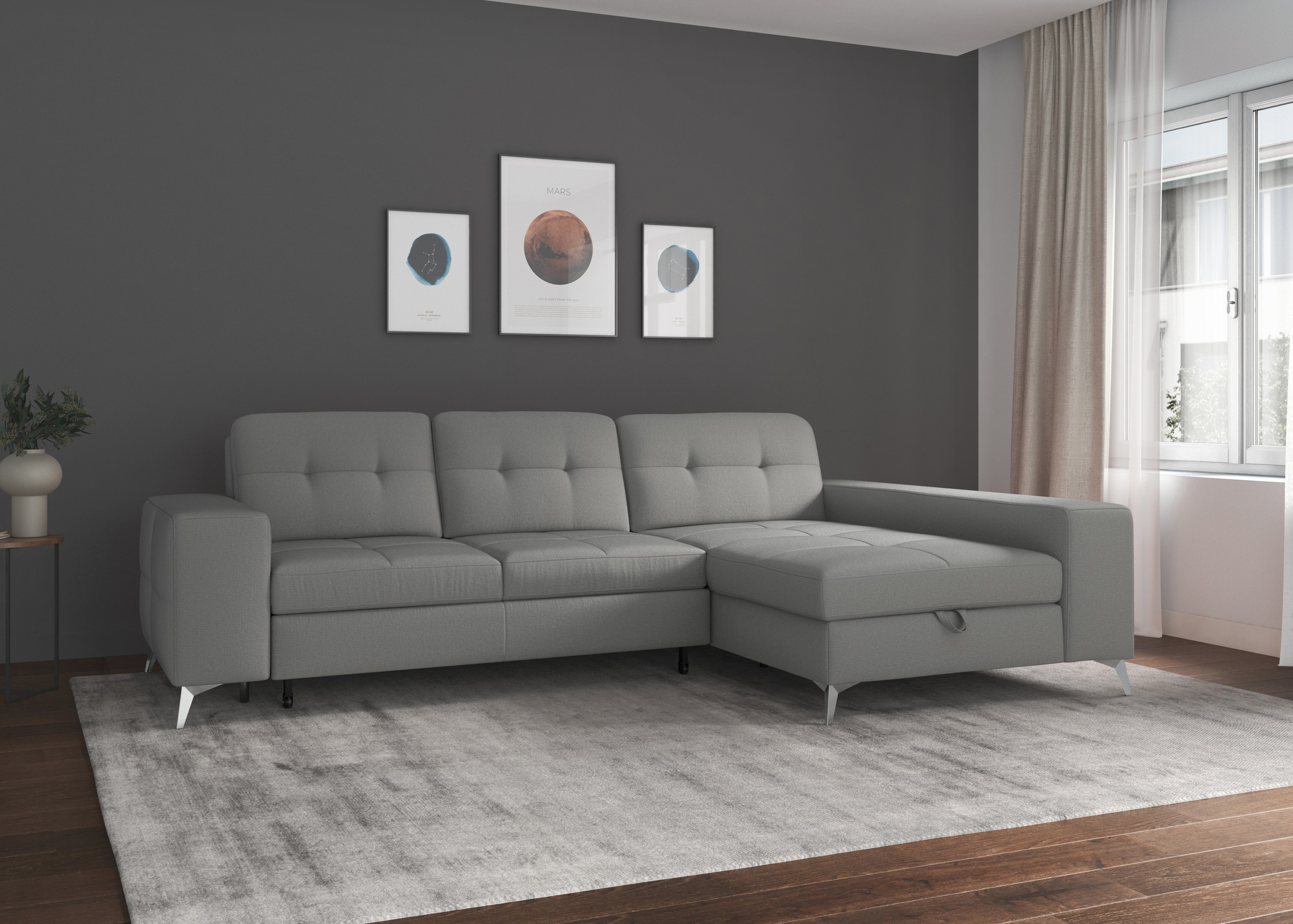 sit&more Ecksofa »Baviene L-Form«, inklusive Sitztiefenverstellung und Fede günstig online kaufen