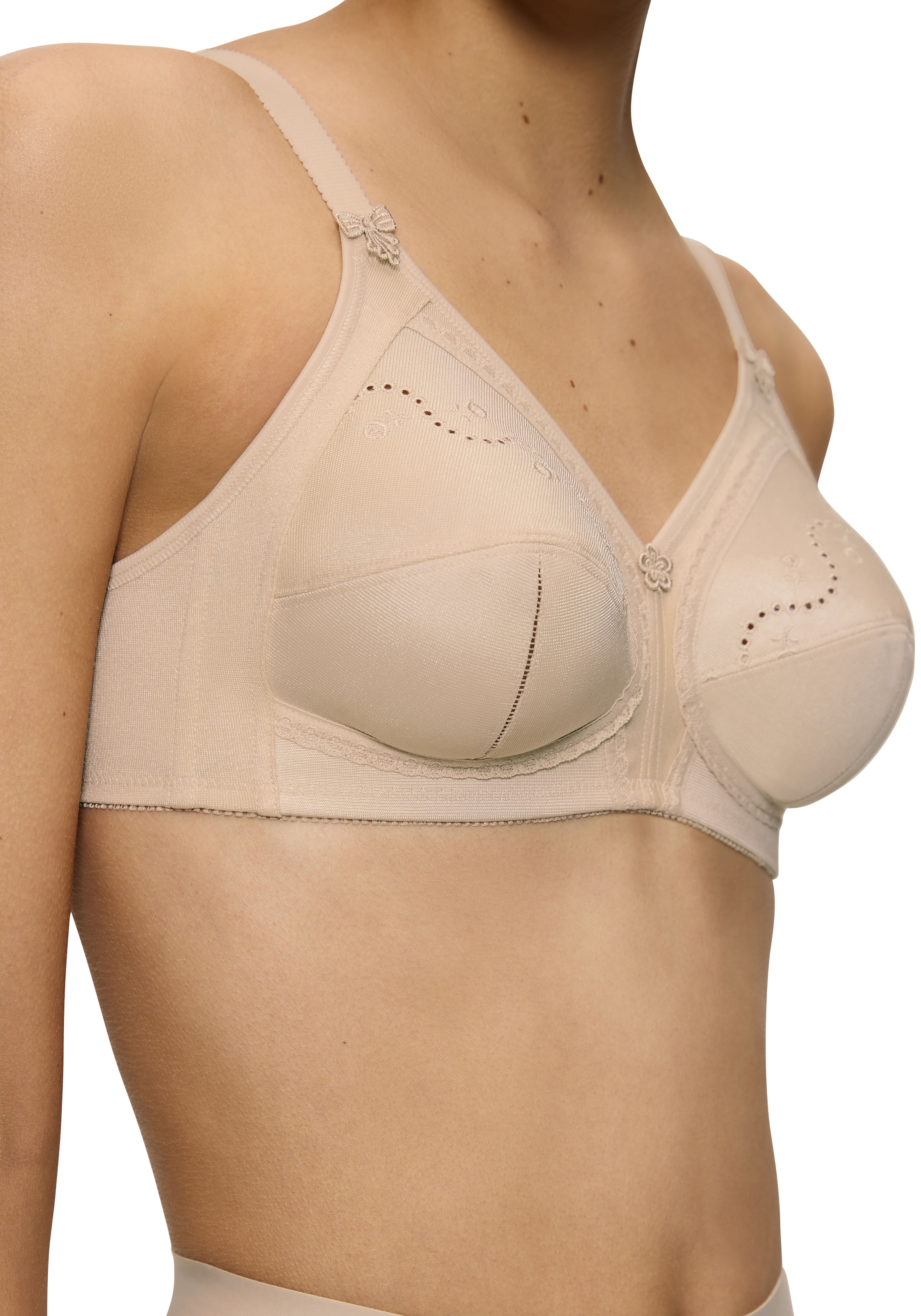 Triumph Bügelloser BH »Doreen + Cotton 01 N«, Klassiker mit Lochstickerei