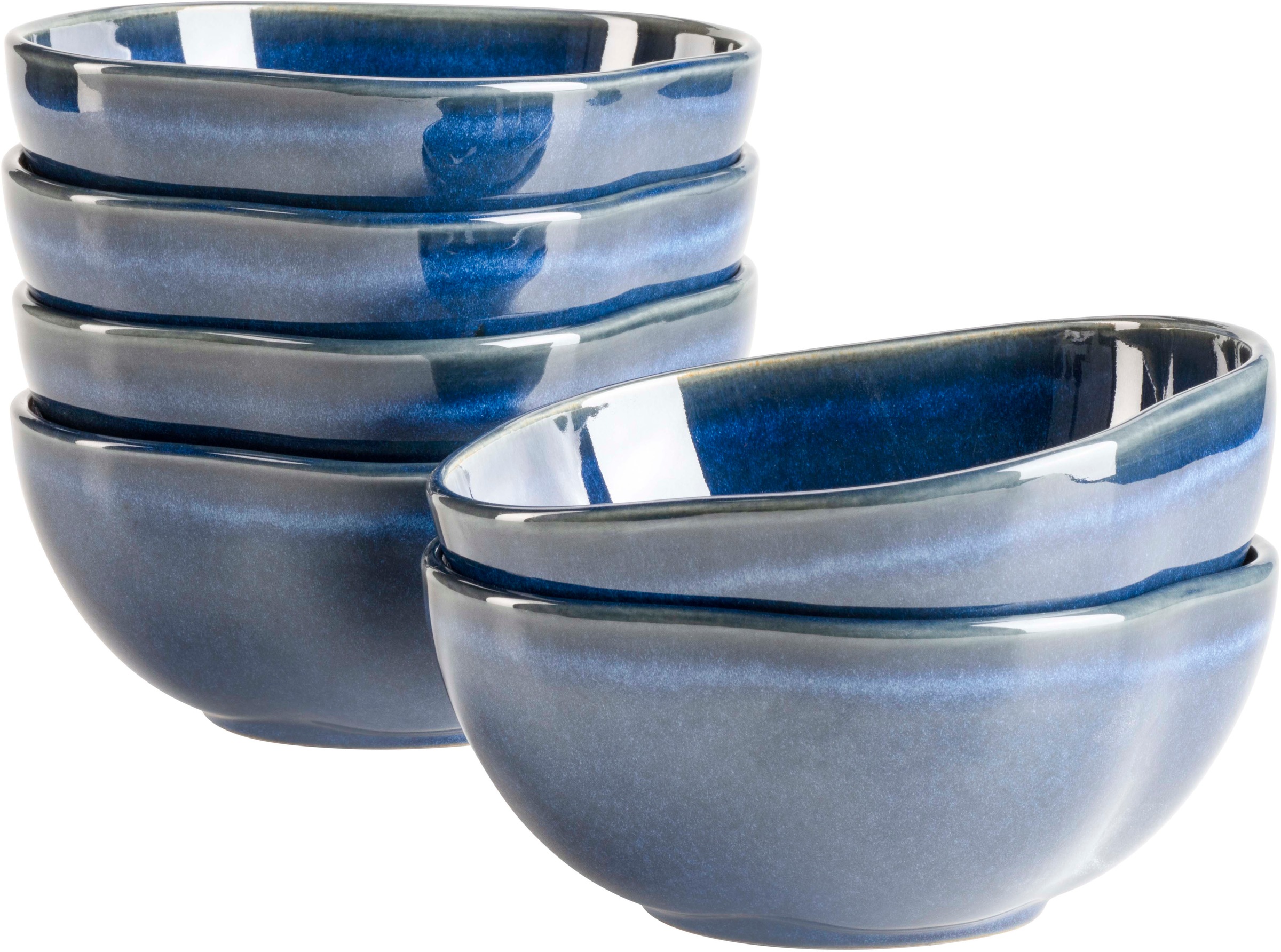 MÄSER Schüssel »Cordelia, Schüssel Set, aus Steinzeug, Ø 16 cm«, 6 tlg., au günstig online kaufen