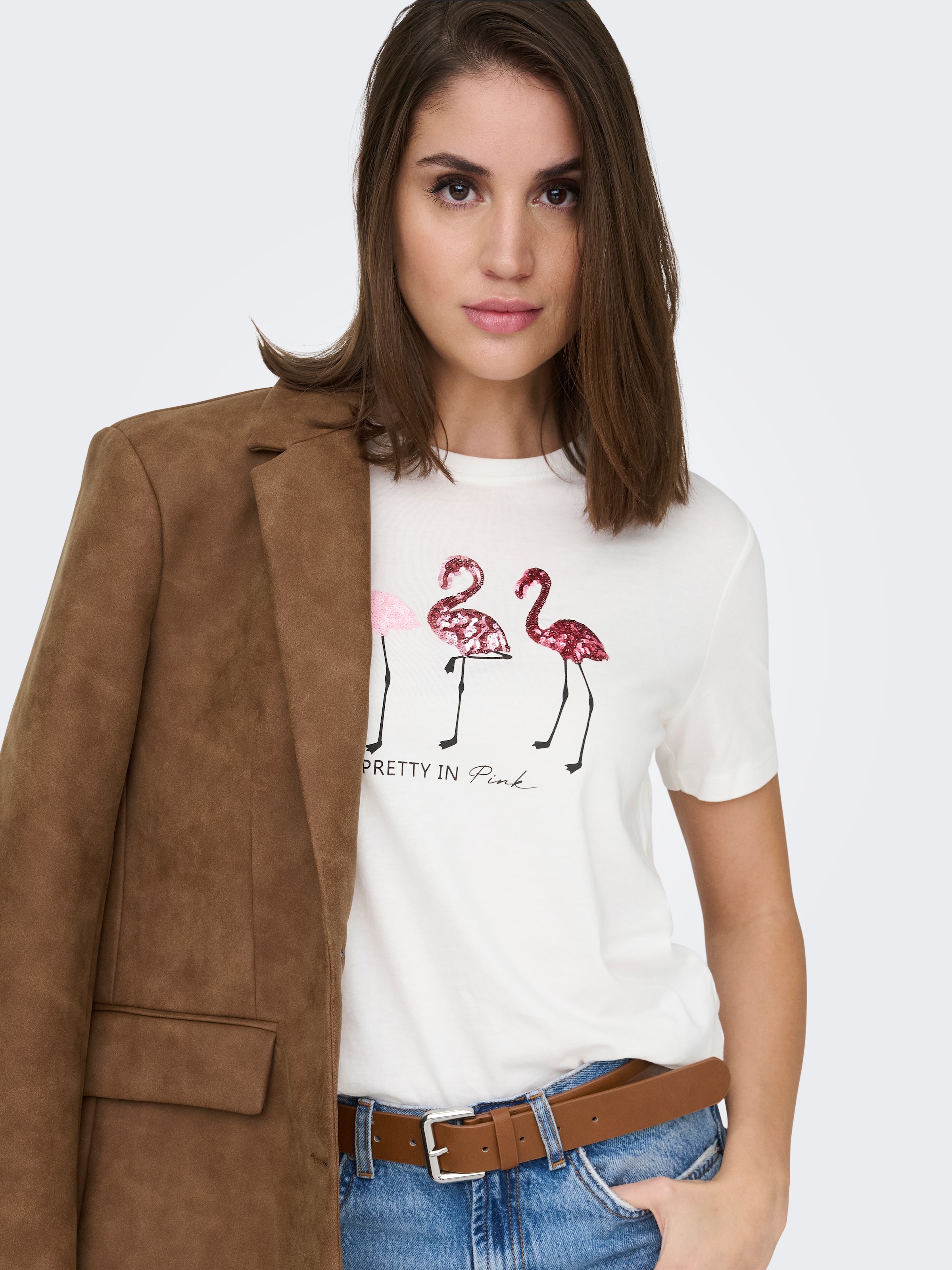 ONLY Kurzarmshirt »ONLKITA S/S TEE JRS NOOS« Baumwolle, regular fit, Rundhals