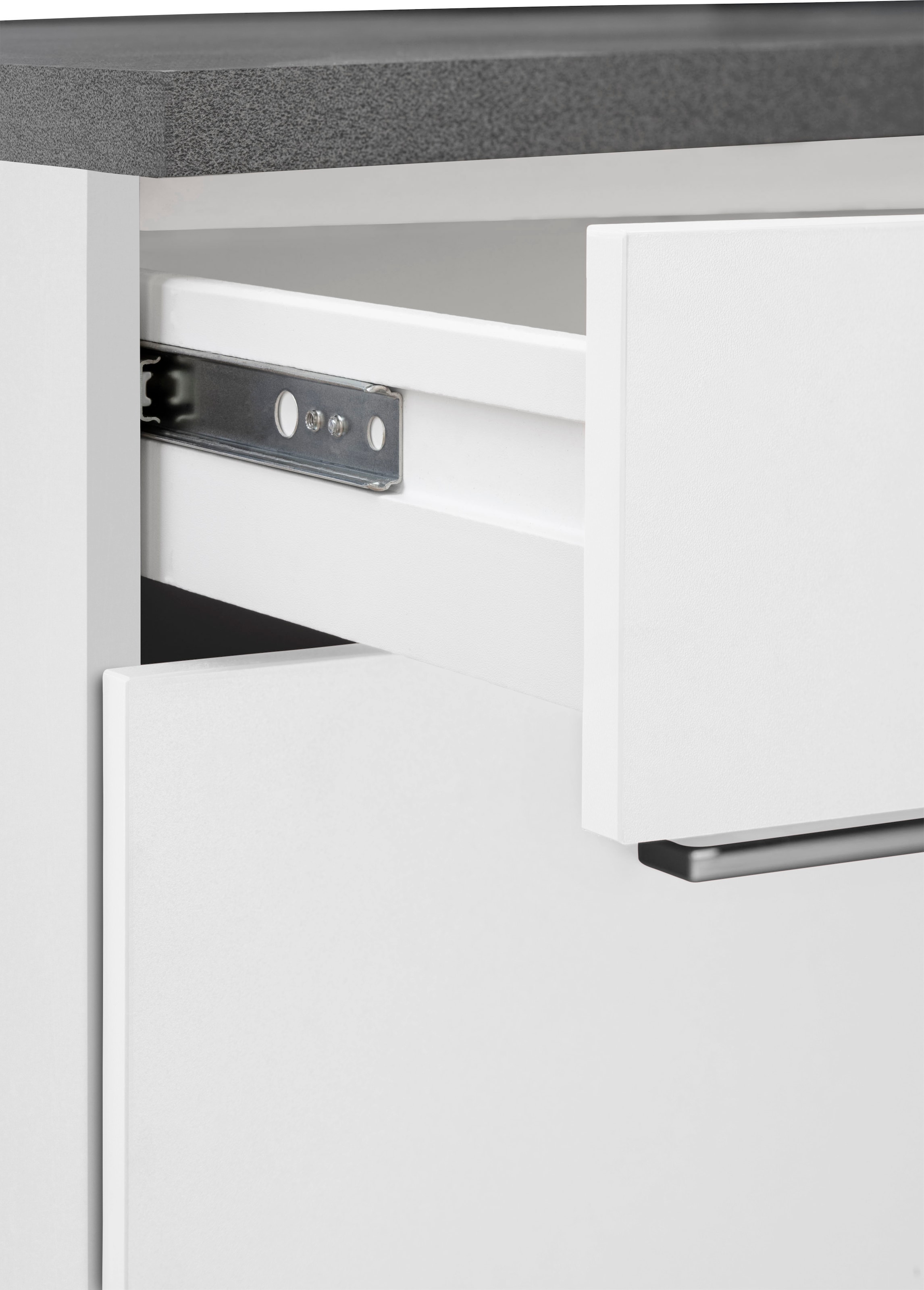 HELD MÖBEL Winkelküche »Paris«, mit E-Geräten, Stellbreite 220/280 cm