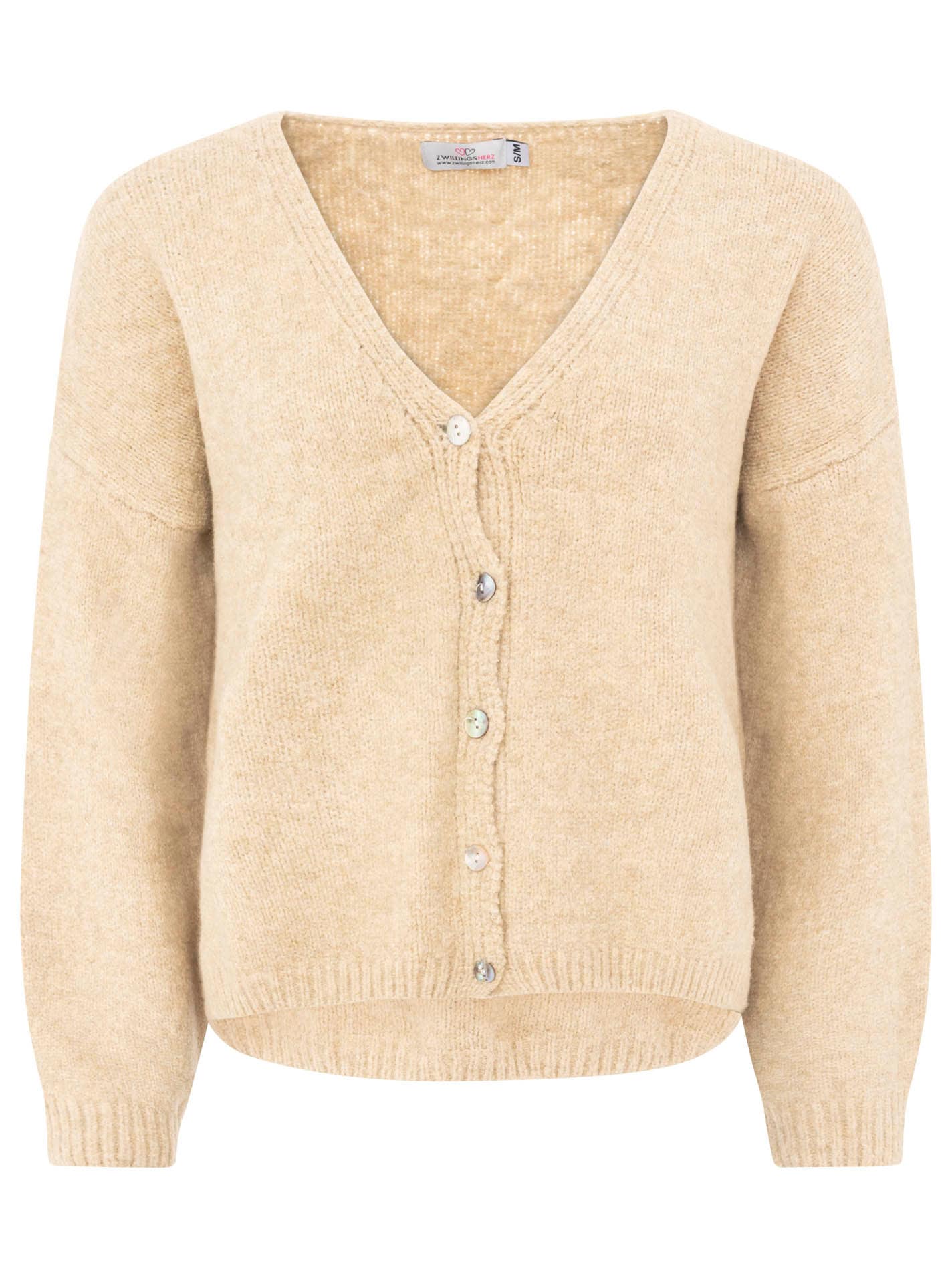 Zwillingsherz Strickjacke »"Knöpfe"« kuschelig, mit kleinen Knöpfen und Wollanteil