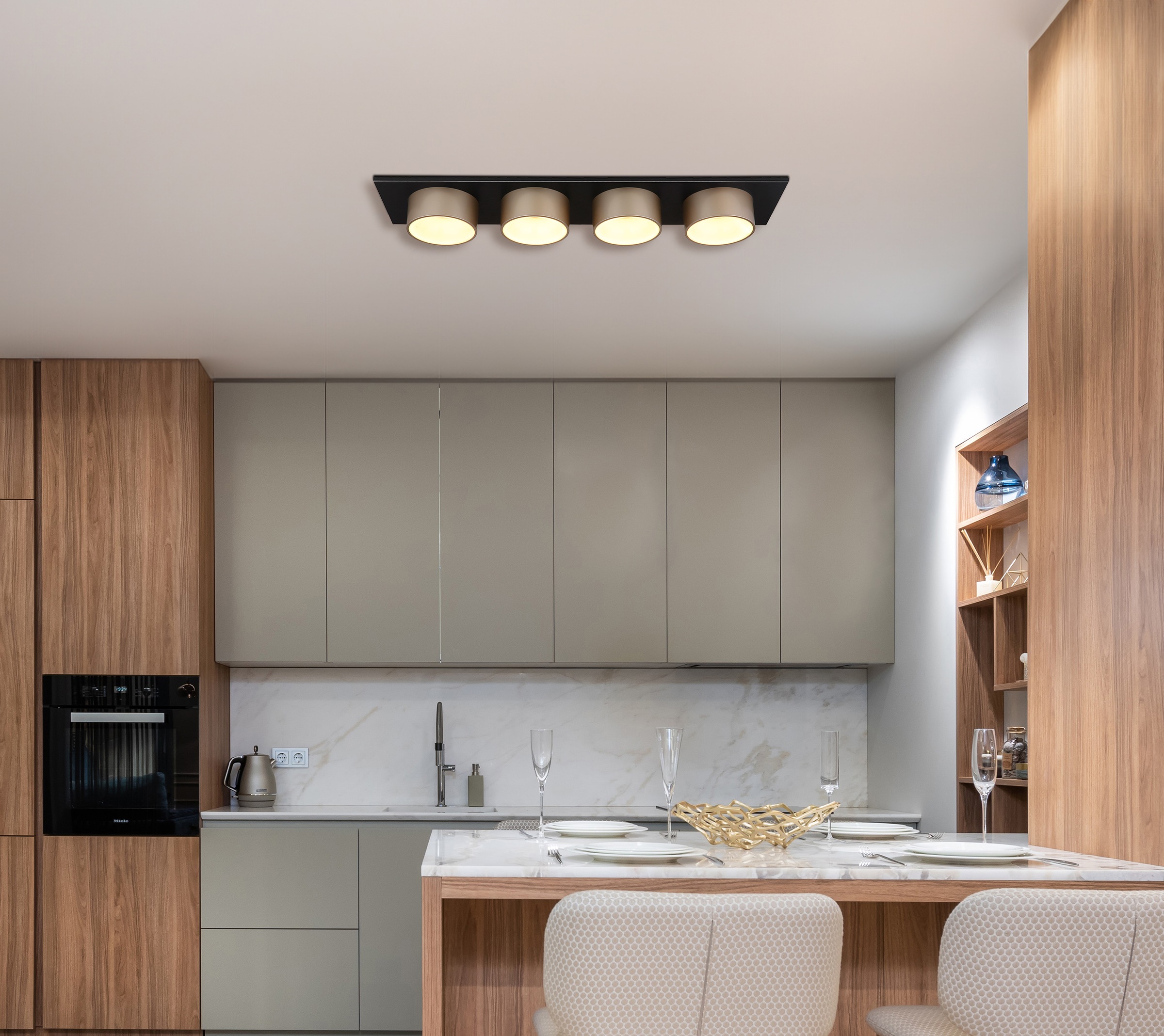 GLOBO LIGHTING Deckenleuchte »RAYMOND« LED-Modul 1 Stk. Warmweiß Deckenlampe Wohnzimmer-Leuchte Schlafzimmer-Leuchte Flur Küche