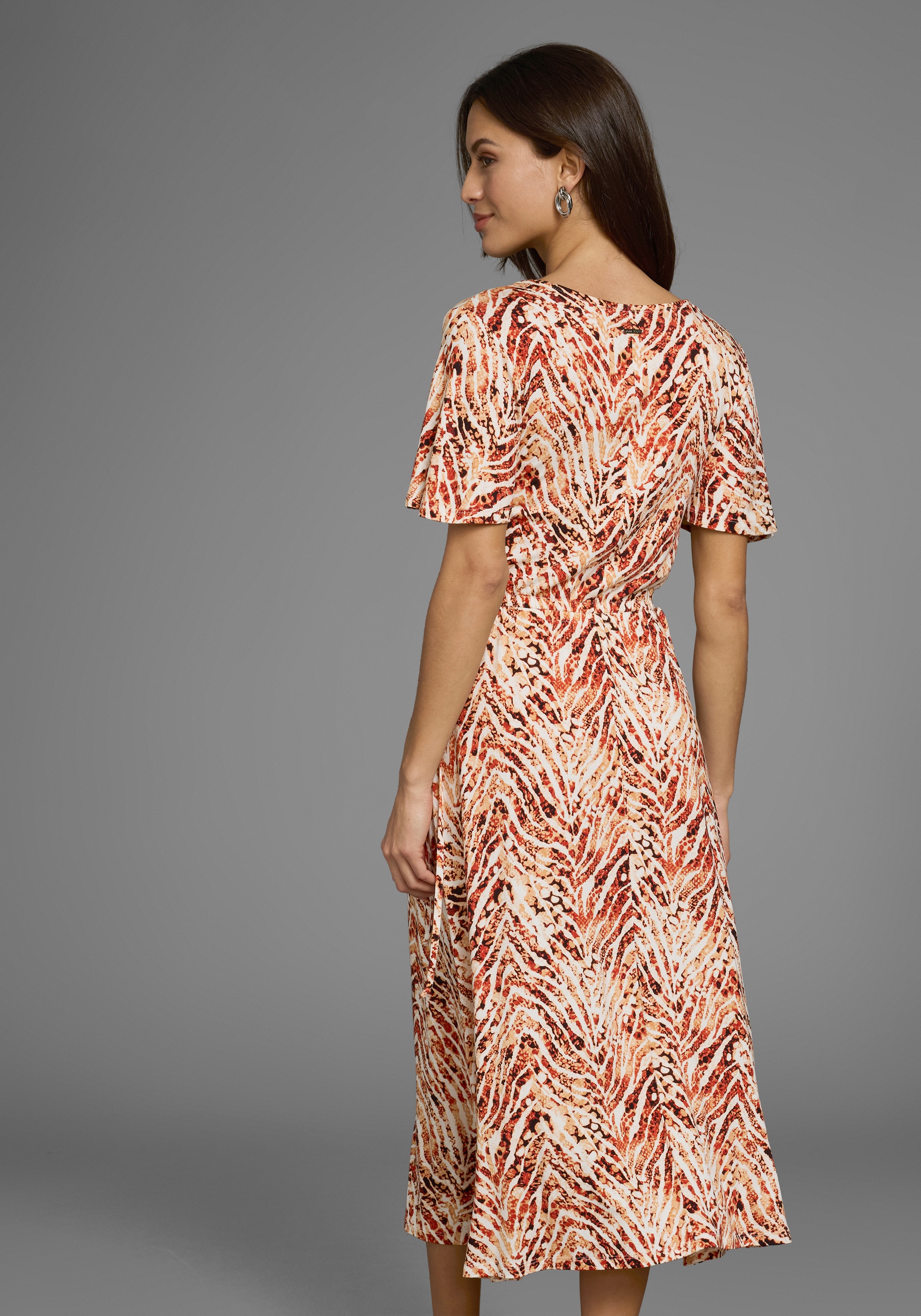Laura Scott Sommerkleid, auffälliger Bund mit Schleifenbindung, Midikleid - NEUE KOLLEKTION