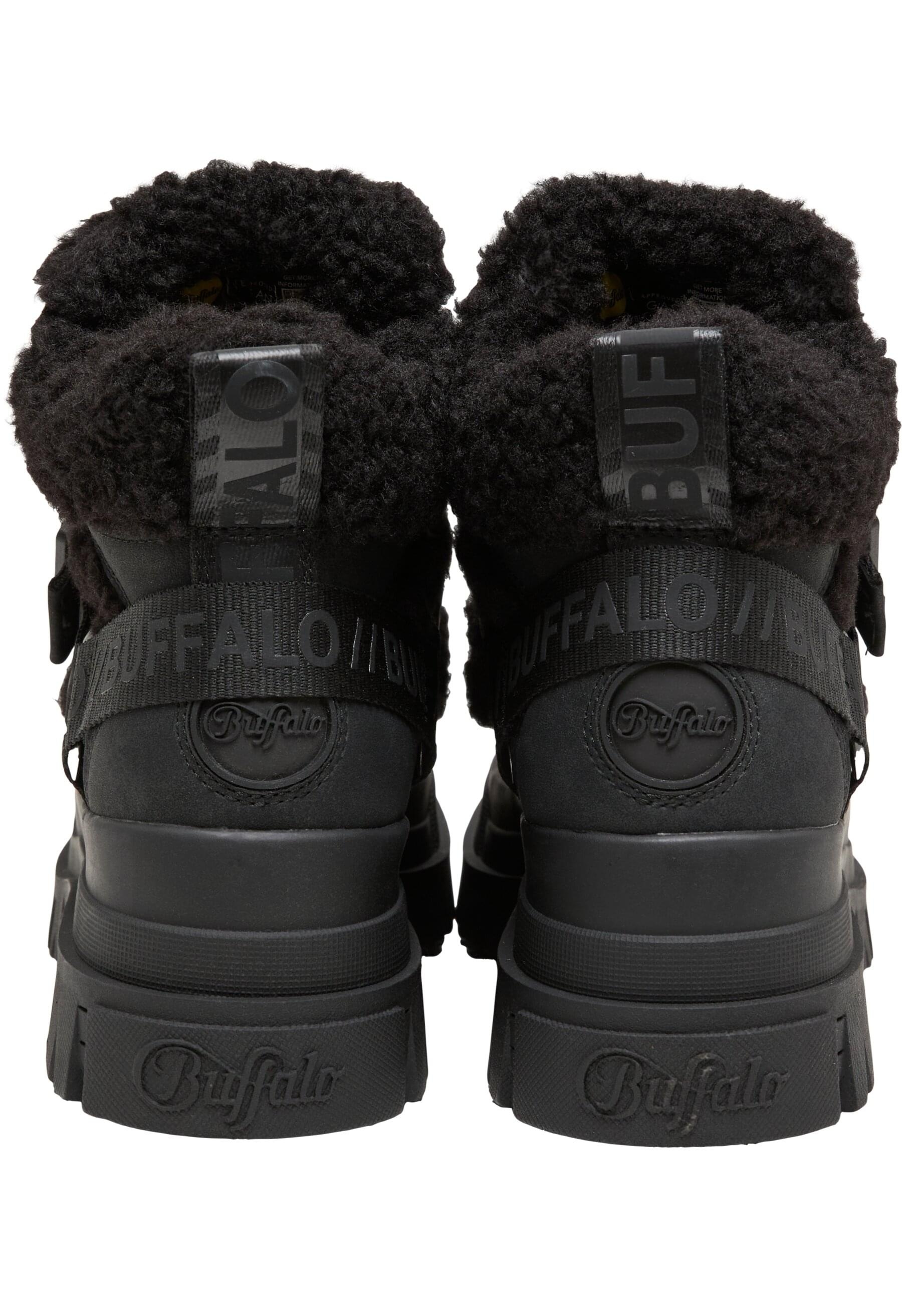 Buffalo Stiefel »Buffalo ASPHA COM MID WARM - VEGAN NUBUCK/FUR - BLACK«