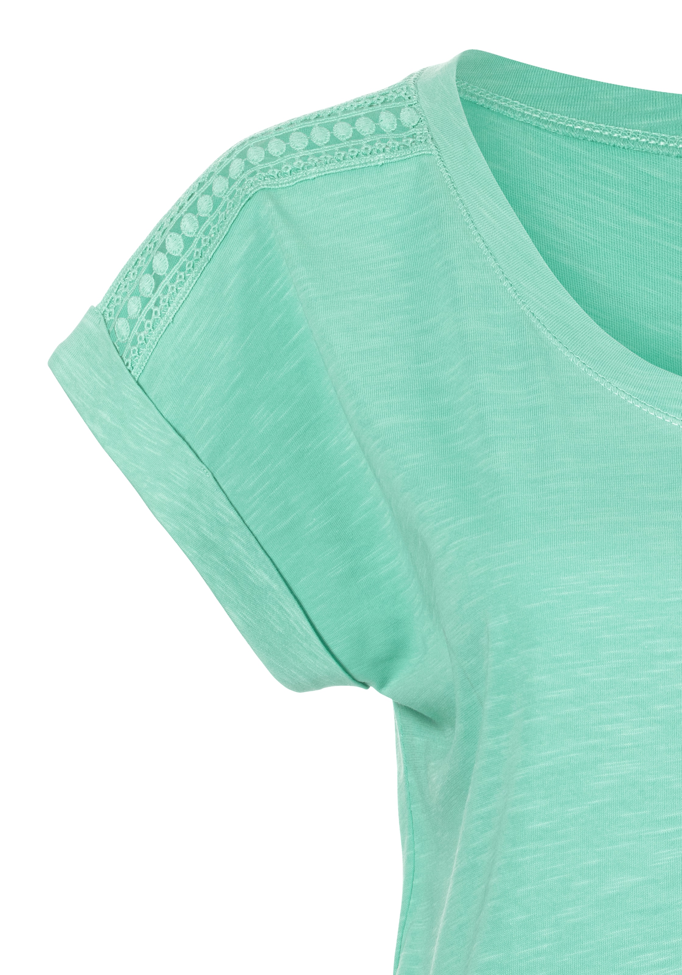 Schulter T-Shirt, (Packung, Vivance Häkelspitze bestellen der 2er-Pack), mit im an Online-Shop